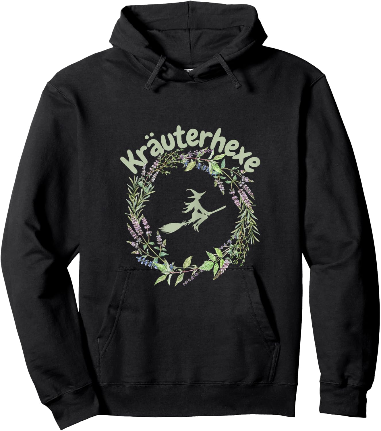 Herbal Witch Melissa Lavender Forest Flowers Herbs Witch Women's , black Hoodie - Hoodie | Black