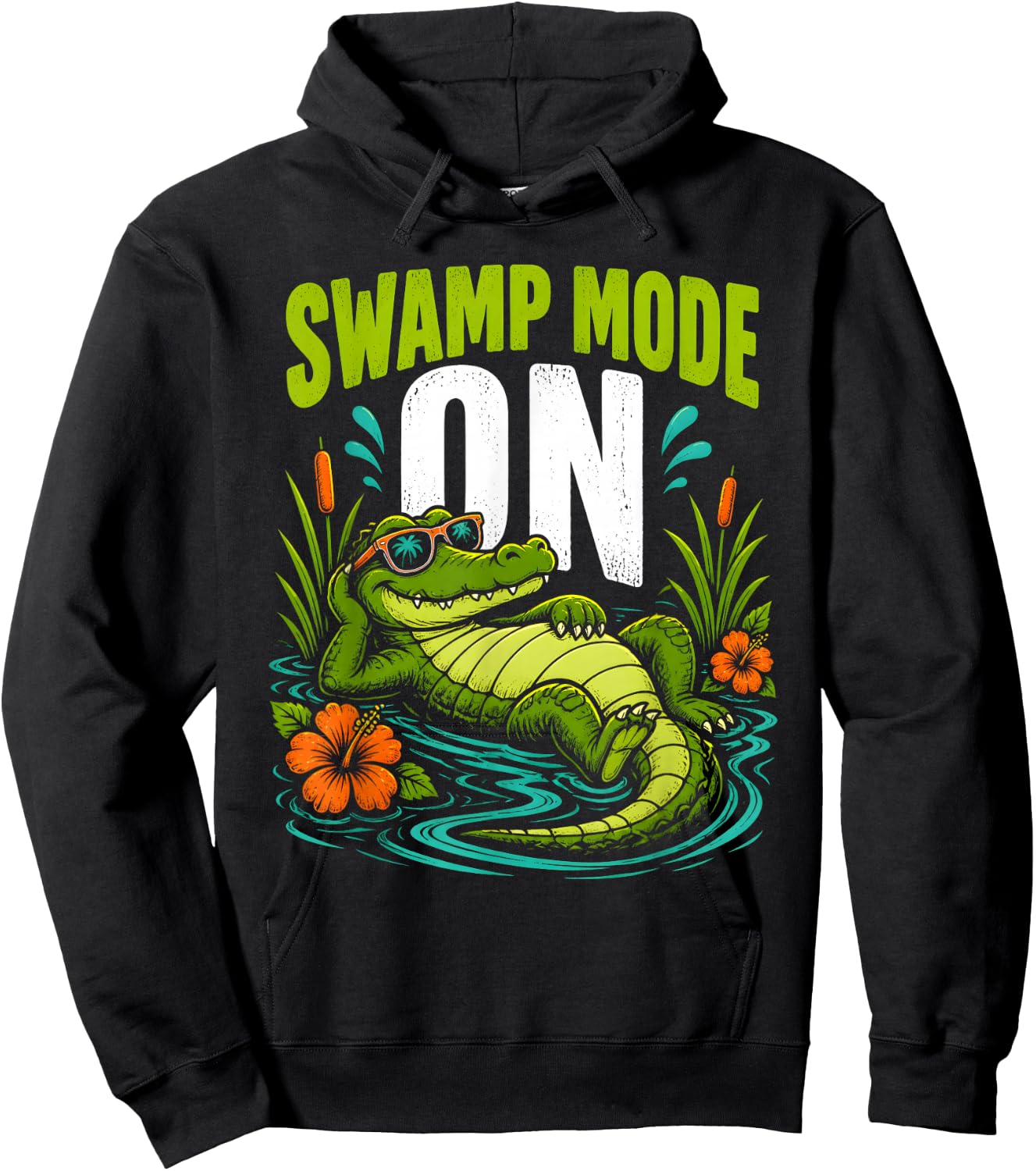 Swamp Mode On Aligator Bayou Spirit Hoodie - Hoodie | Black