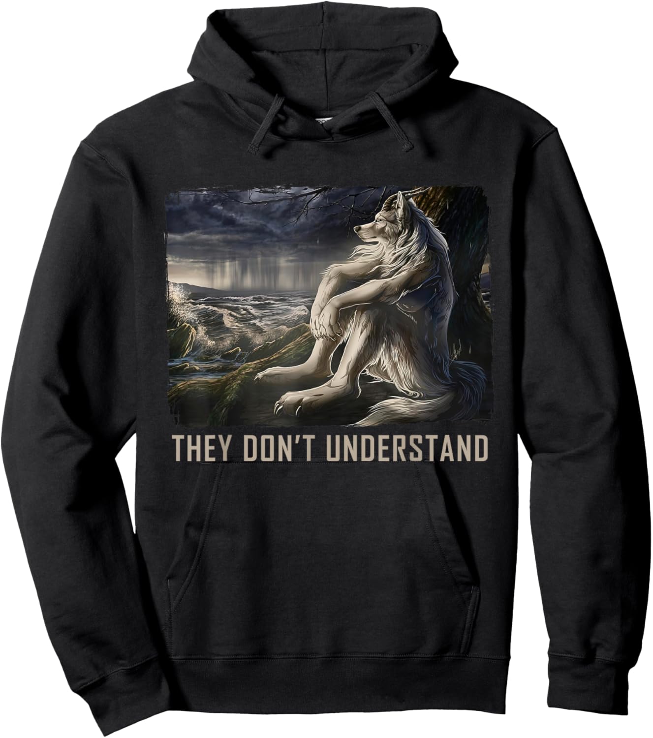 Werewolf Ripping Meme Alpha Wolf Werewolf Literally Me Hoodie - Hoodie | Black