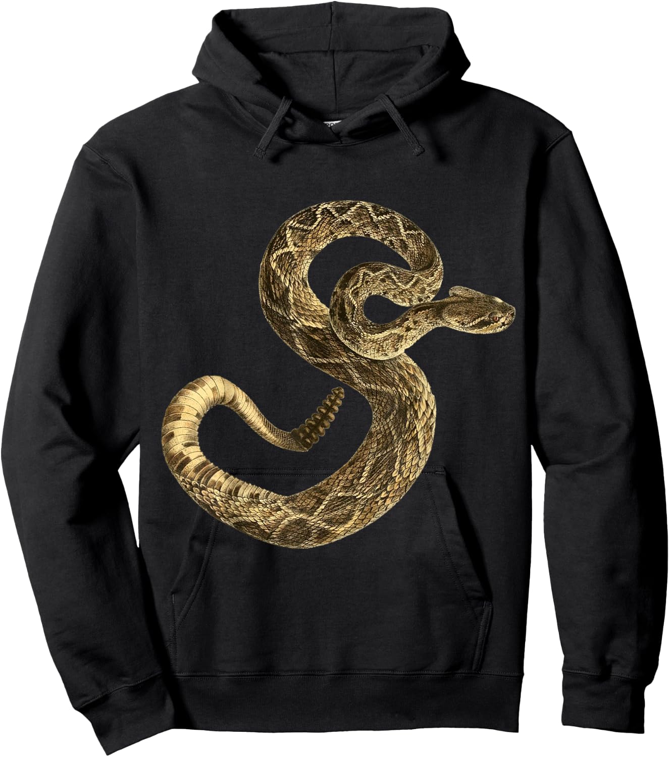 Crotalus Adamanteus Rattlesnake Eastern Diamondback Snake Hoodie - Hoodie | Black