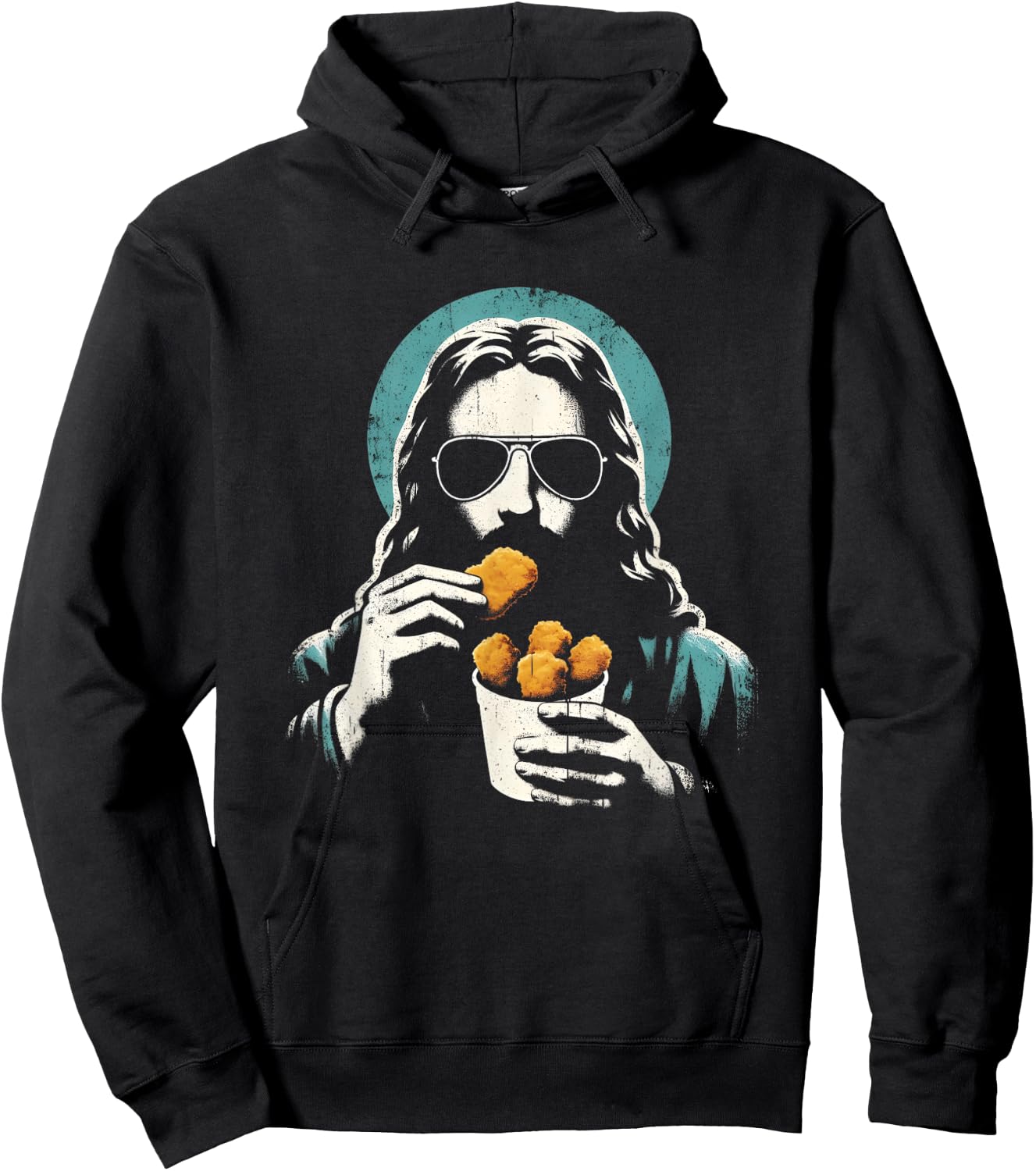 Jesus Chicken Nuggets - Funny Christian Religious Nug Lover Hoodie - Hoodie | Black