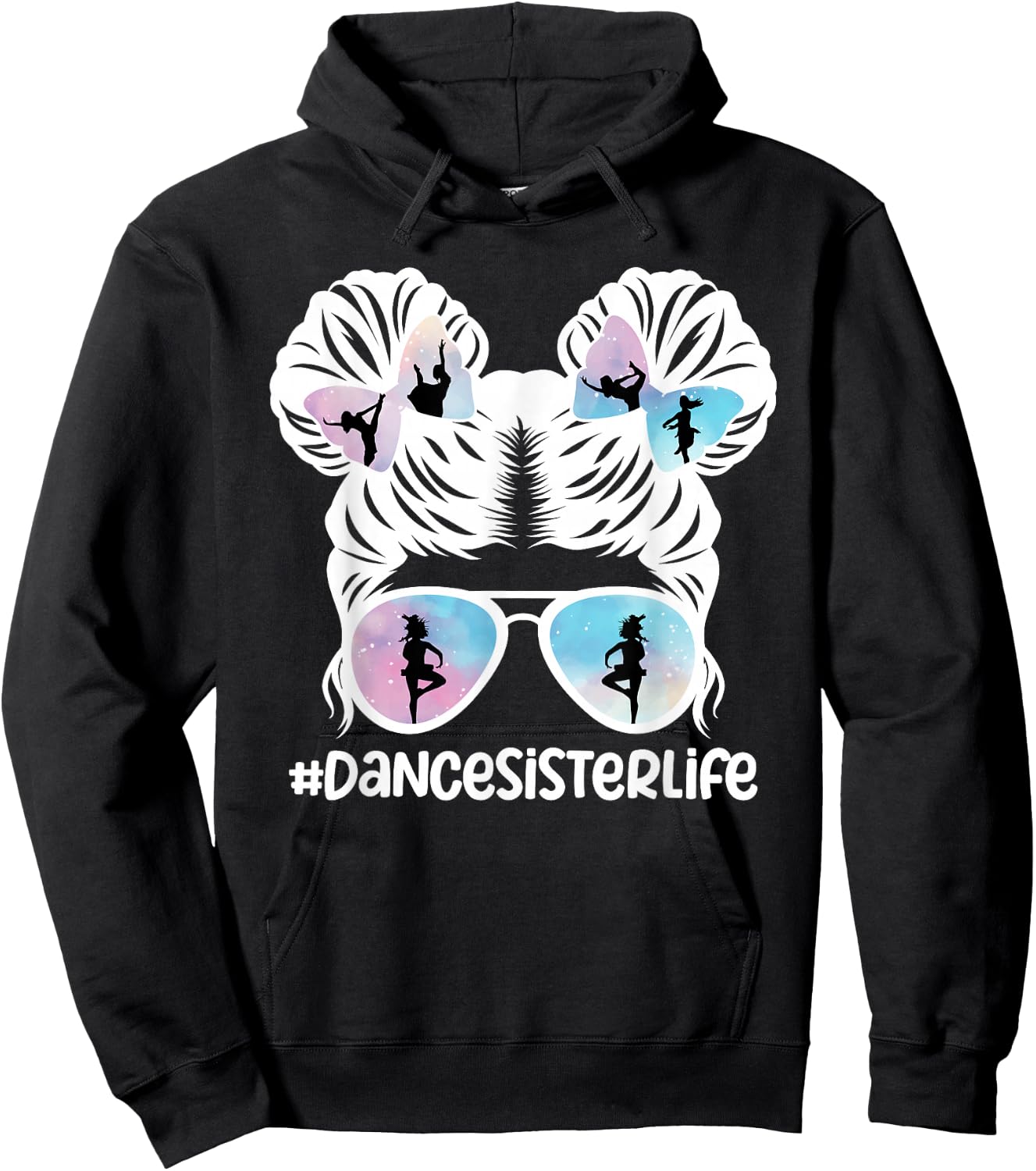 Dance Sister Life Dancing Sister of A Dancer Sis Hoodie - Hoodie | Black