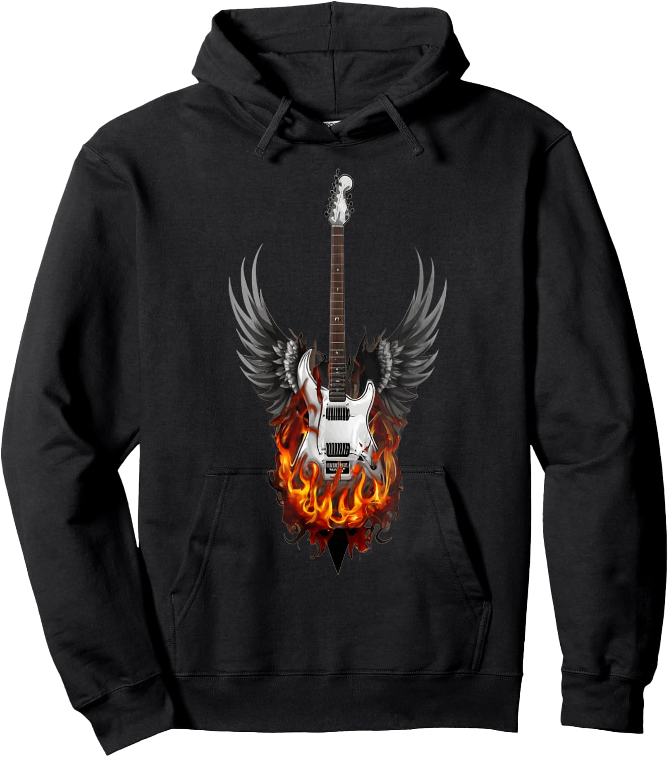 Guitare rock enflammé Hoodie - Hoodie | Black