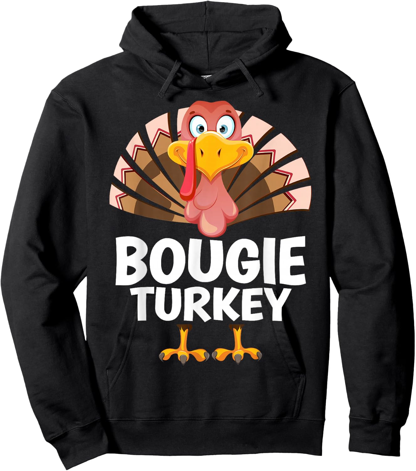 Thanksgiving Bougie Turkey Matching Pajama Hoodie - Hoodie | Black