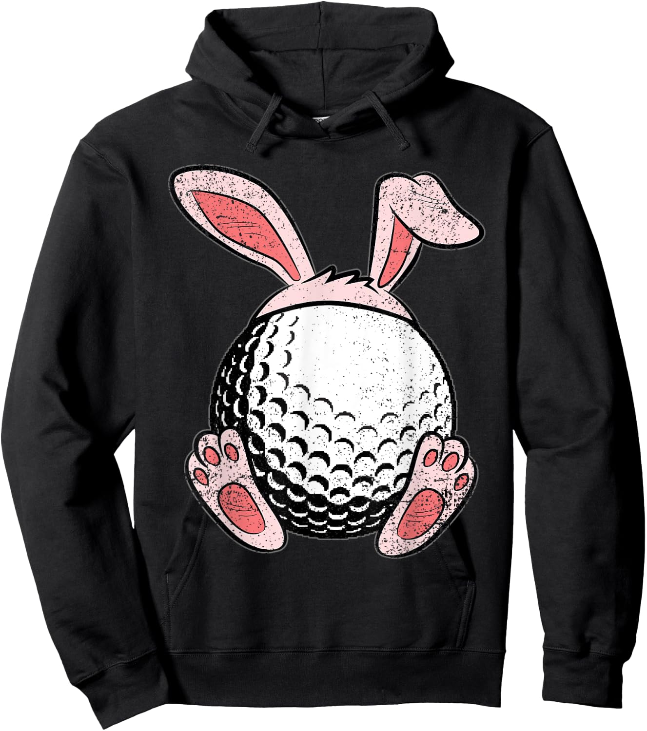 Easter Golf Lover Bunny Ears Ball Cute Rabbit Sport Hoodie - Hoodie | Black