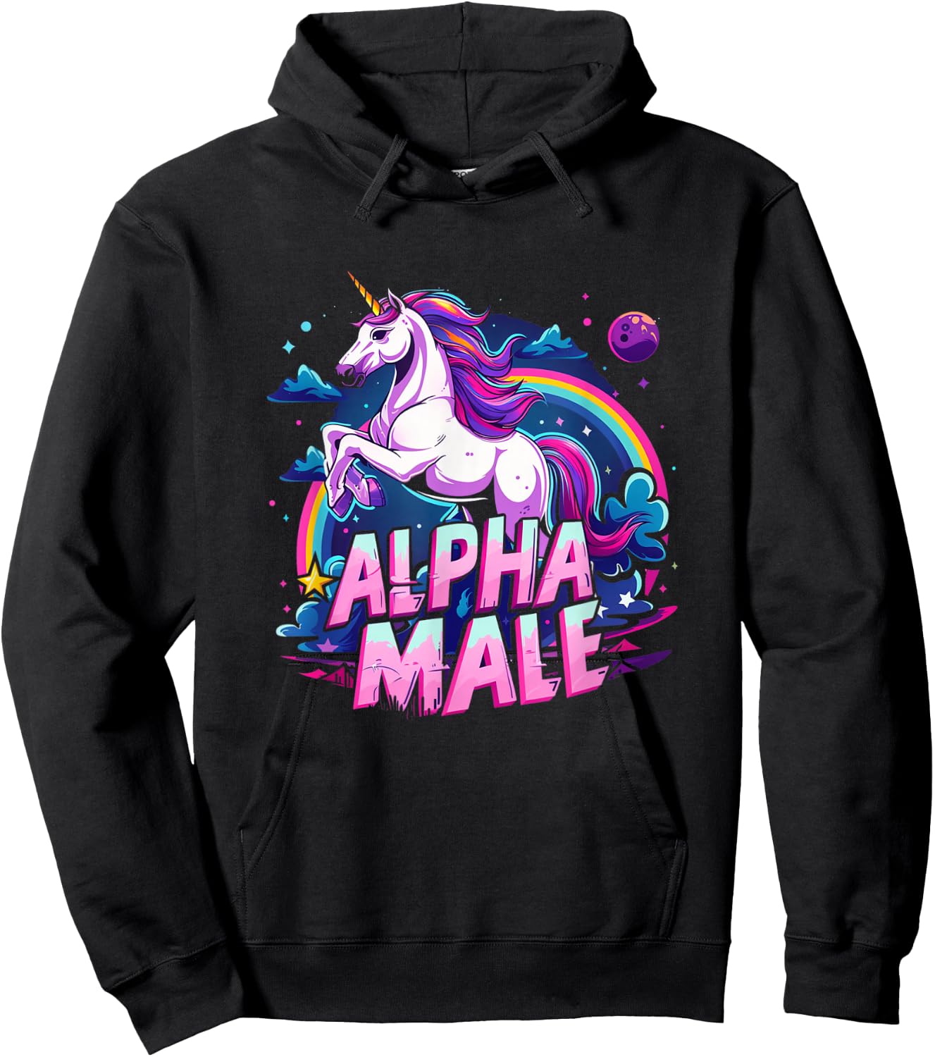 Alpha Male Unicorn Shirt - Alpha Male Unicorn Hoodie - Hoodie | Black