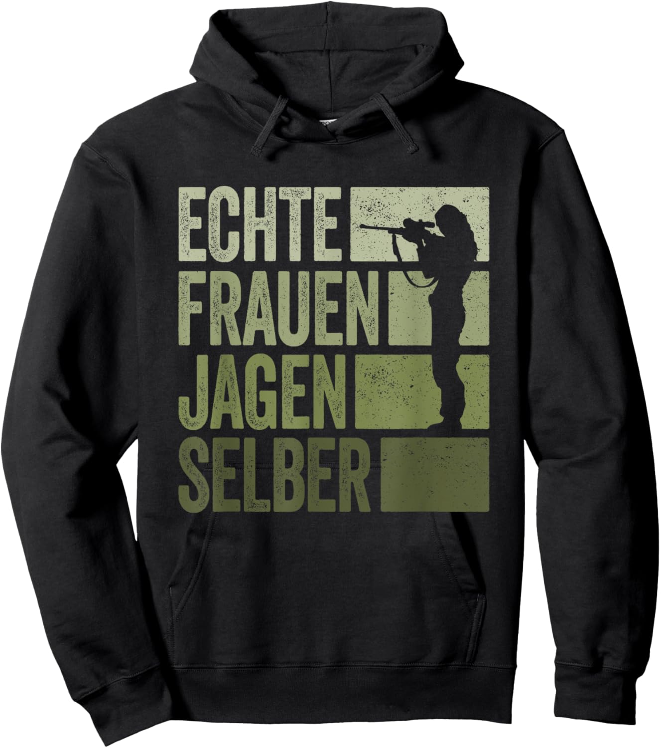 Women's with Hunter Motif, black Hoodie - Hoodie | Black