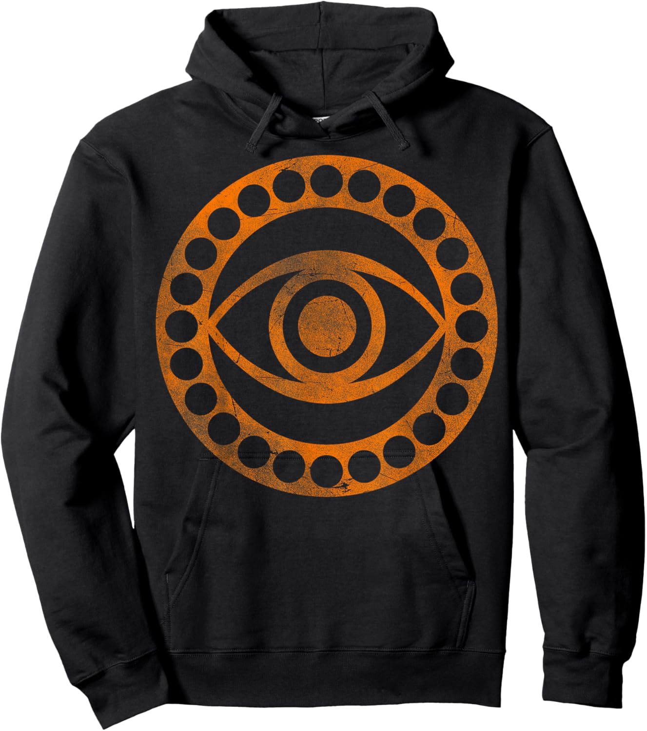 Marvel Doctor Strange Logo Orange Tonal Cut-Out Halloween Hoodie - Hoodie | Black