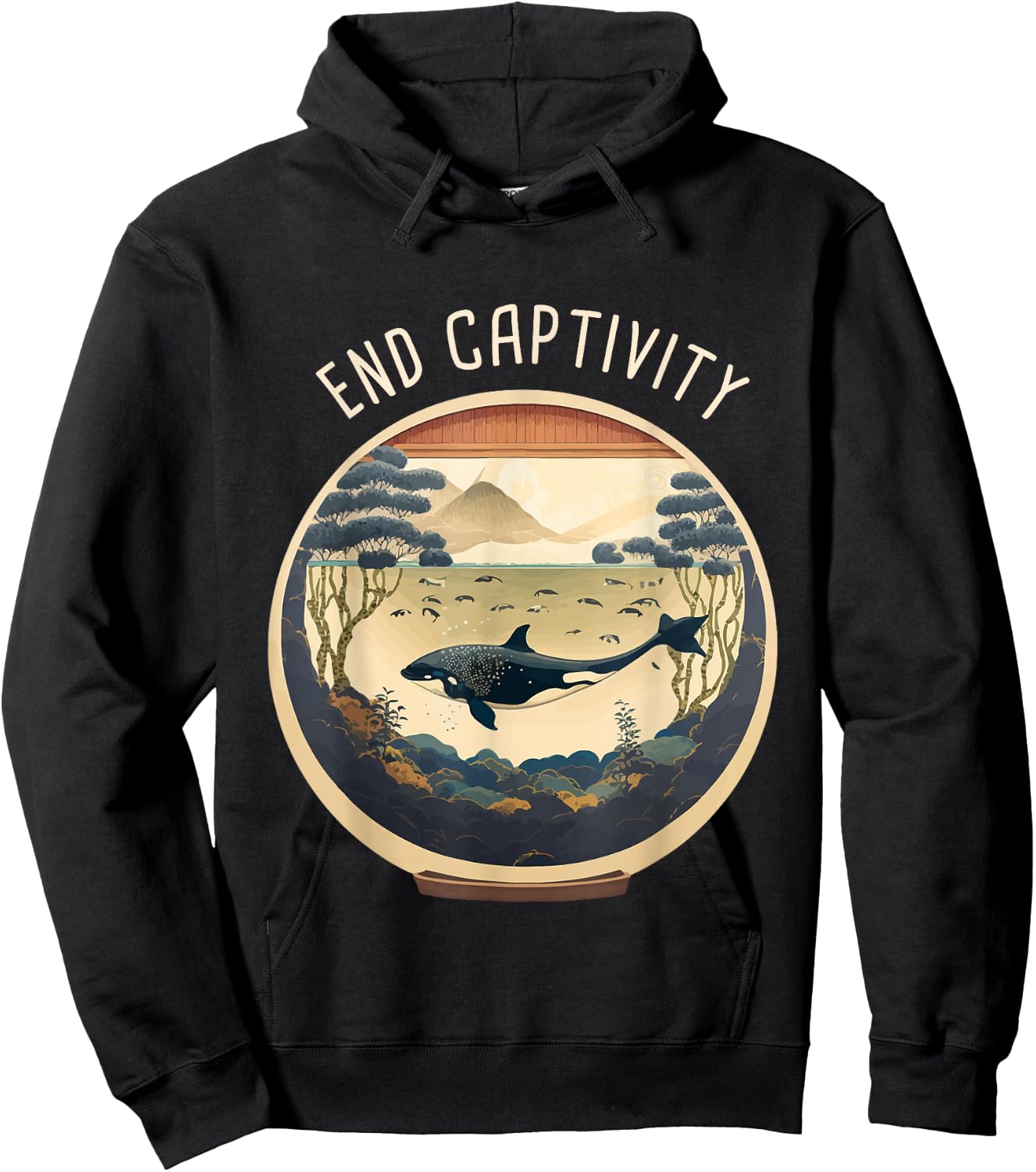 Orca End Captivity Free The Orcas Marine Protection Activist Hoodie - Hoodie | Black