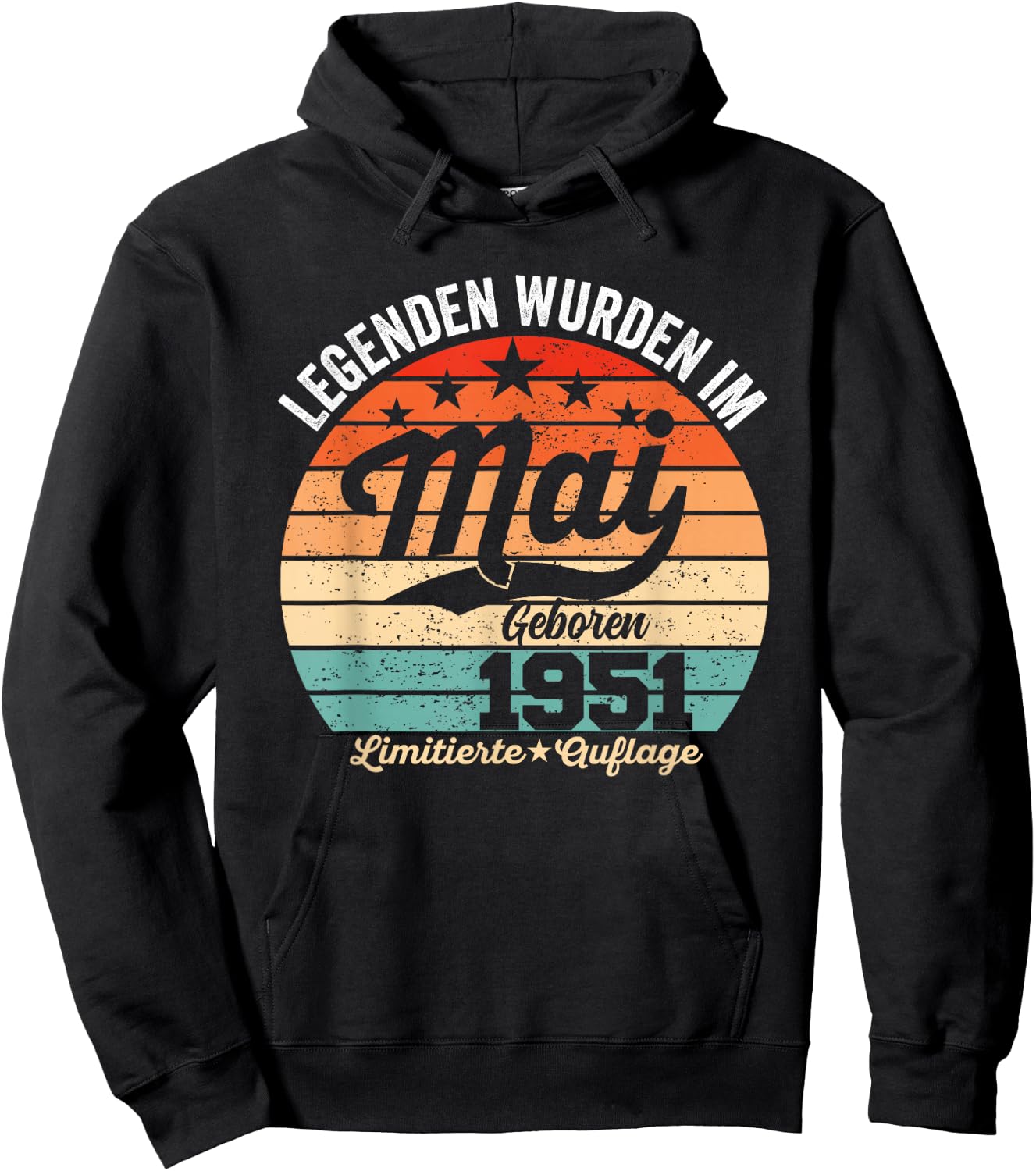 75. Geburtstag Geschenk Mann Legenden Sind Im Mai 1951 Hoodie - Hoodie | Black