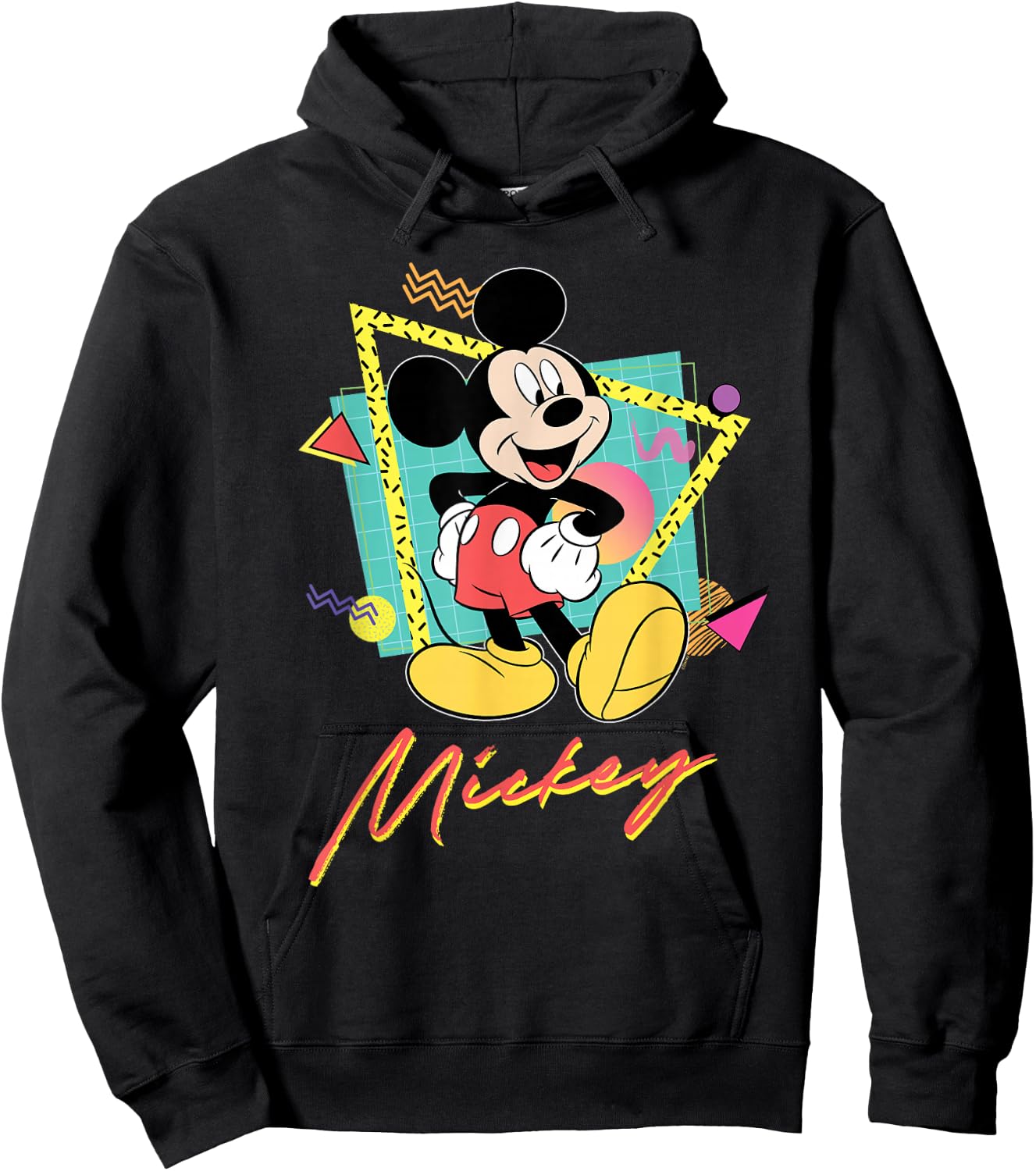 Disney Mickey Mouse Retro '90s Couples Matching Valentine's Day Hoodie - Hoodie | Black