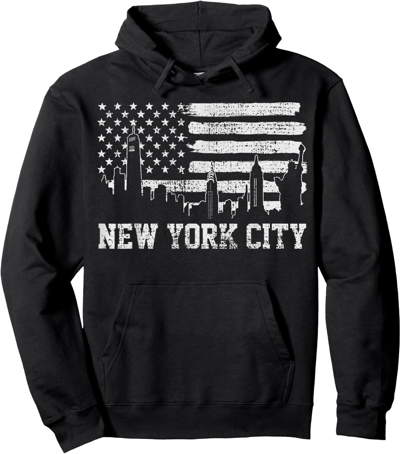 Vintage New York City NYC Big Apple Trip Hoodie - Hoodie | Black