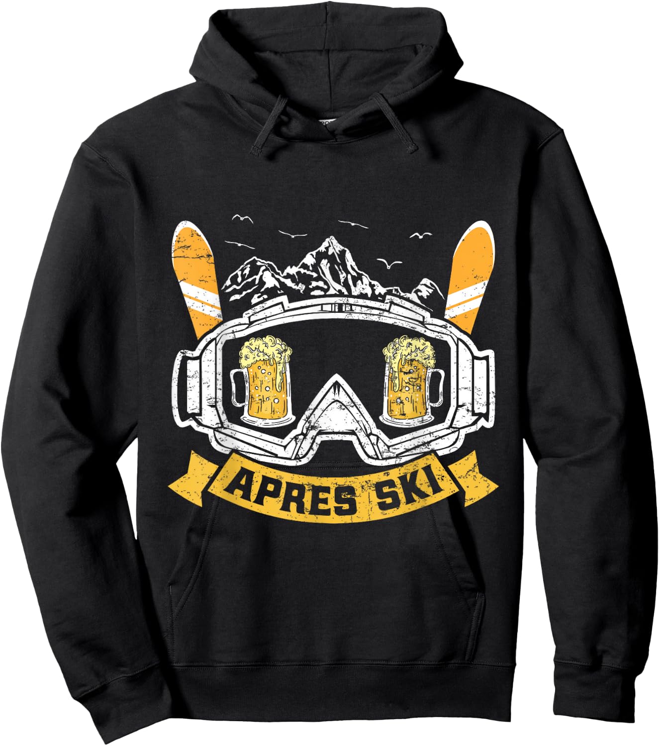 Apres-Ski Winter Sports , black Hoodie - Hoodie | Black