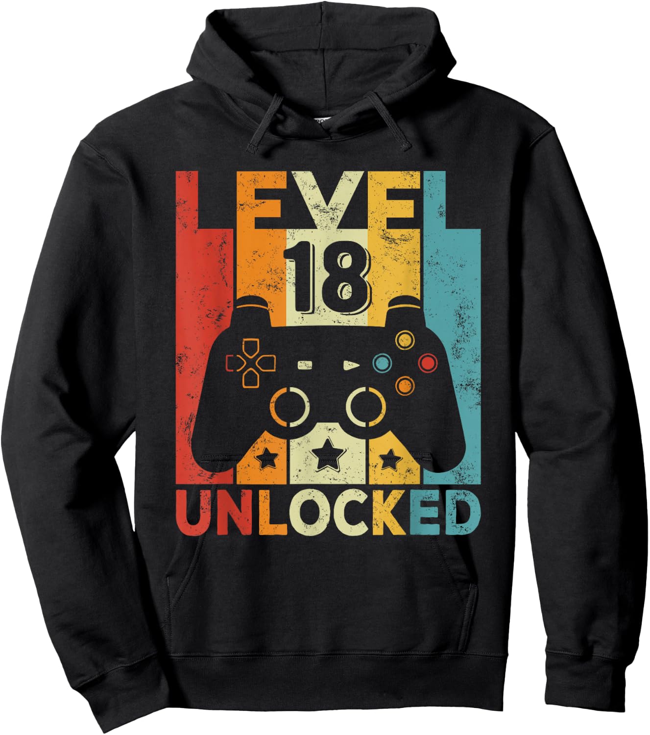 18th Birthday Boy Girl 18 Years Game Controller Gamer Hoodie - Hoodie | Black