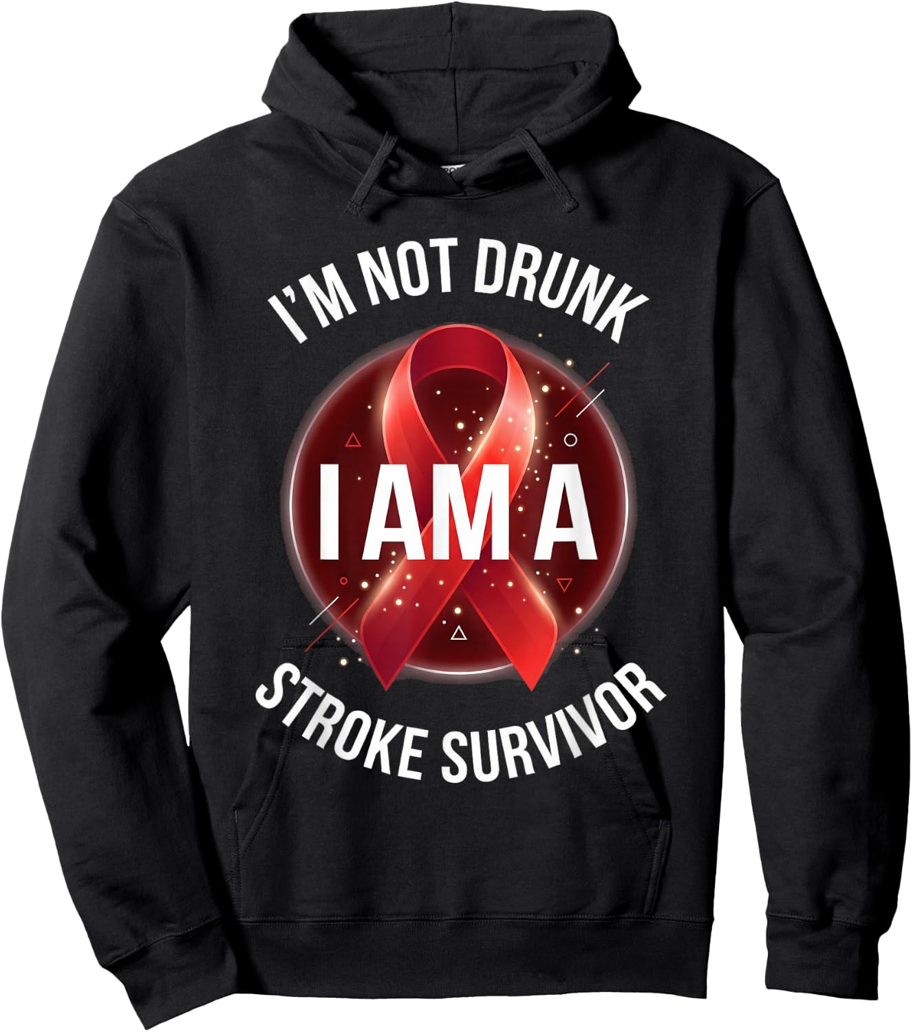 Funny Stroke Awareness I’m Not Drunk I Am A Stroke Survivor Hoodie - Hoodie | Black
