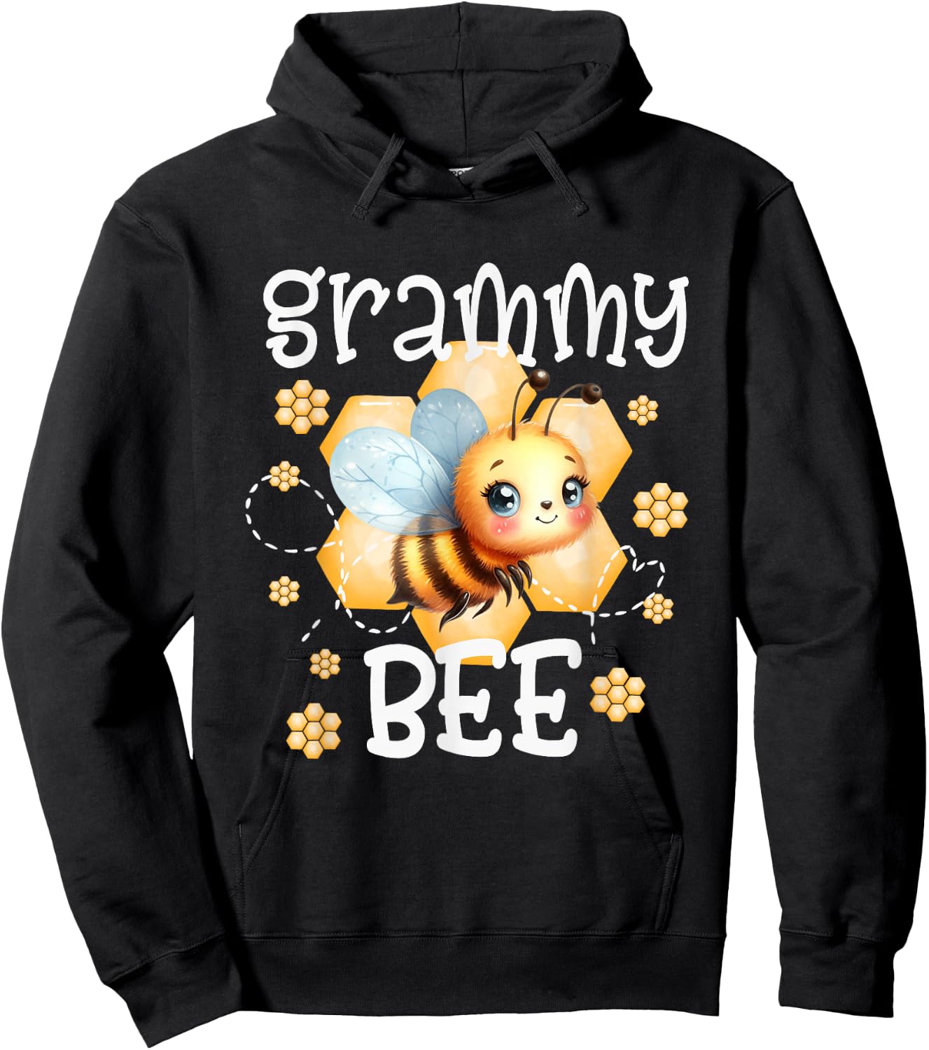 Bee Day Family Matching Birthday Party Shirt Grammy Hoodie - Hoodie | Black