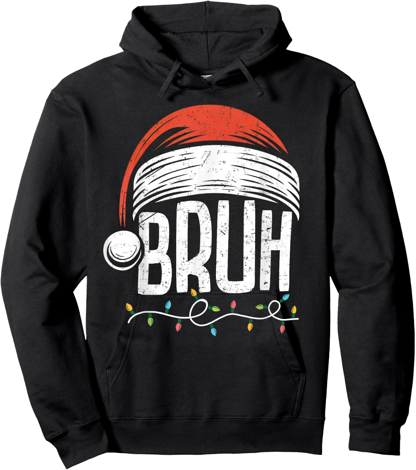 Merry Christmas Bruh Xmas Meme Funny Saying for Boys Men Hoodie - Hoodie | Black