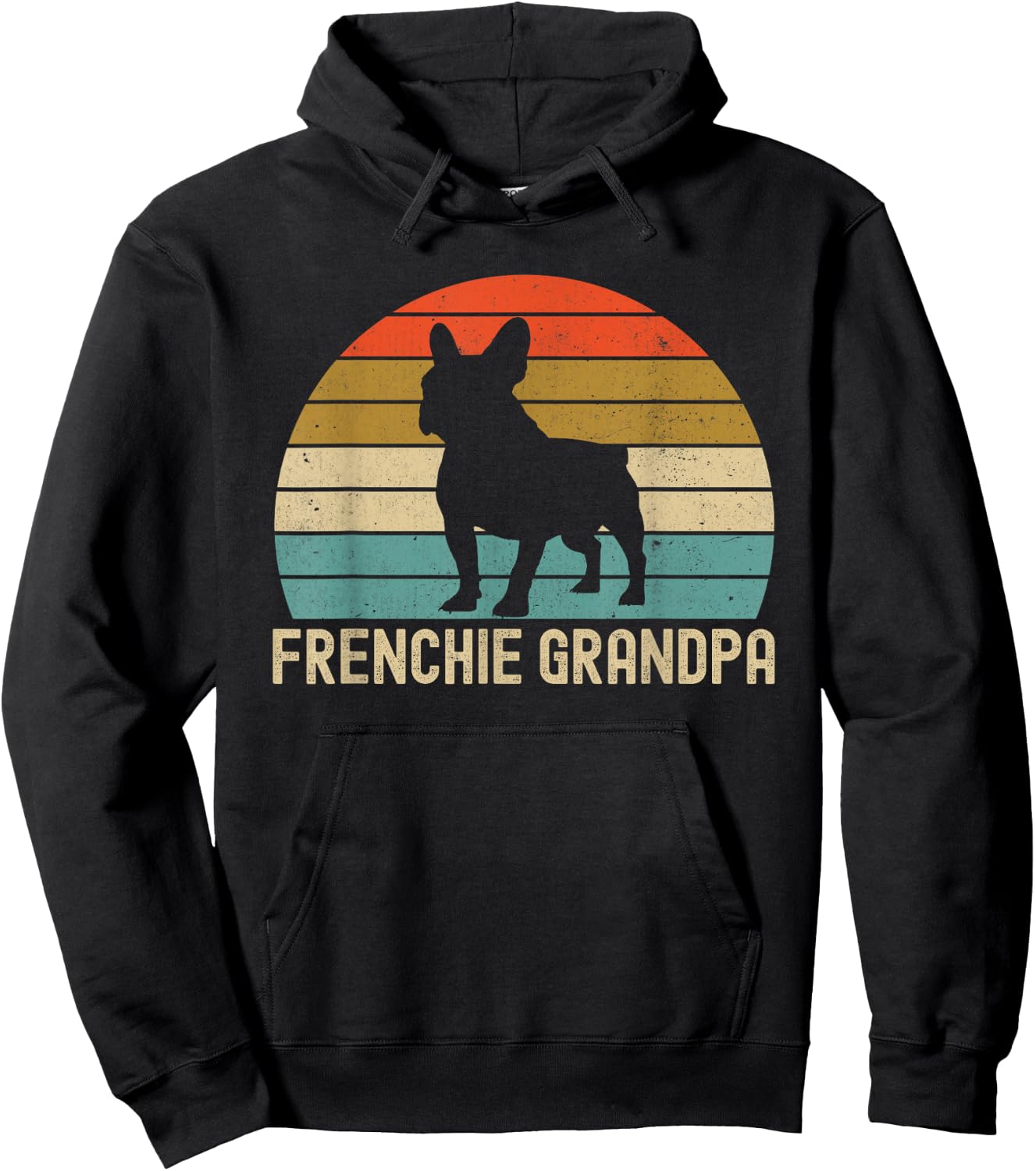 Frenchie French Bulldog Grandpa Hoodie - Hoodie | Black