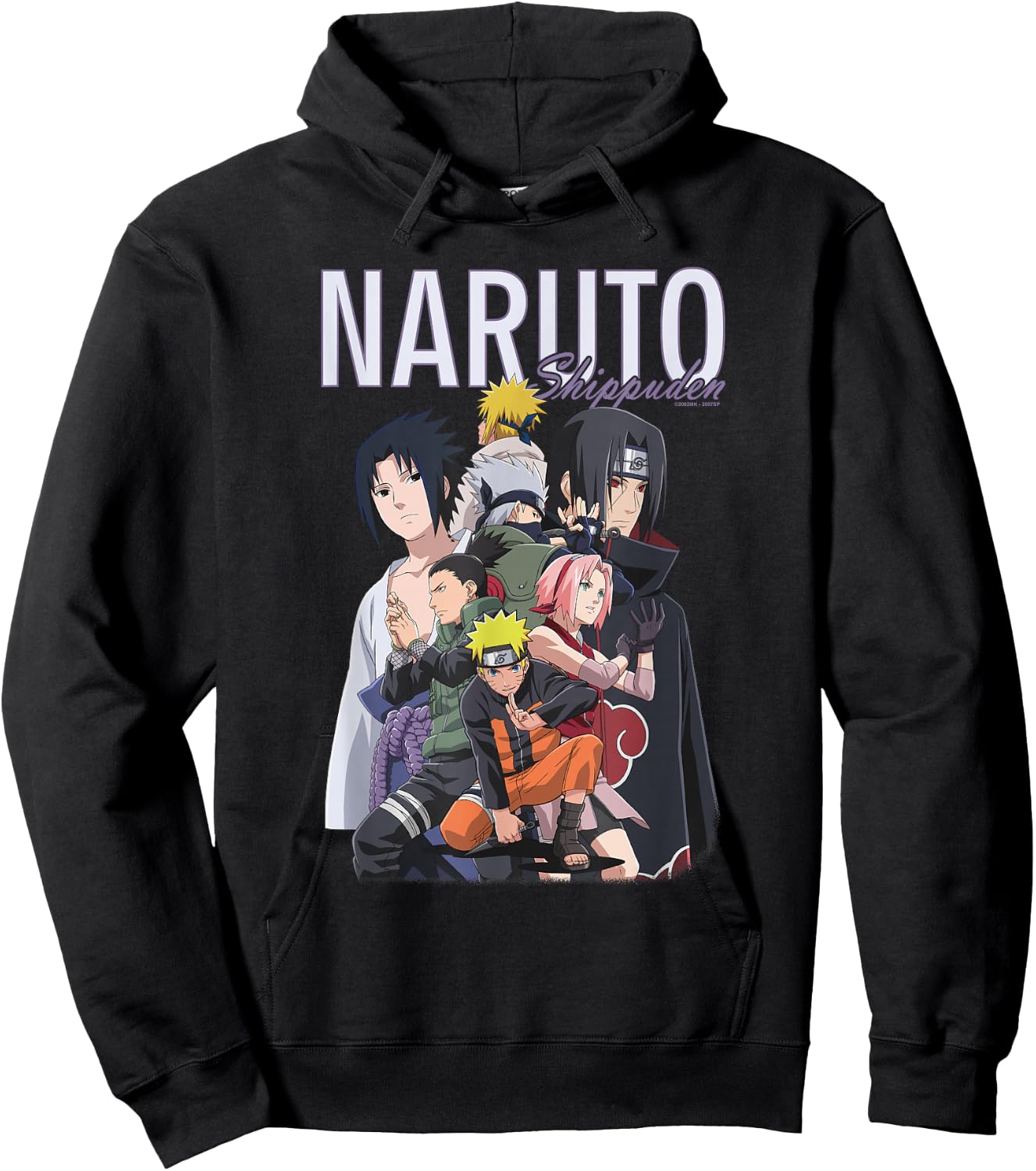 Naruto Shippuden Ninja Group Modern Collage Photo Anime Hoodie - Hoodie | Black