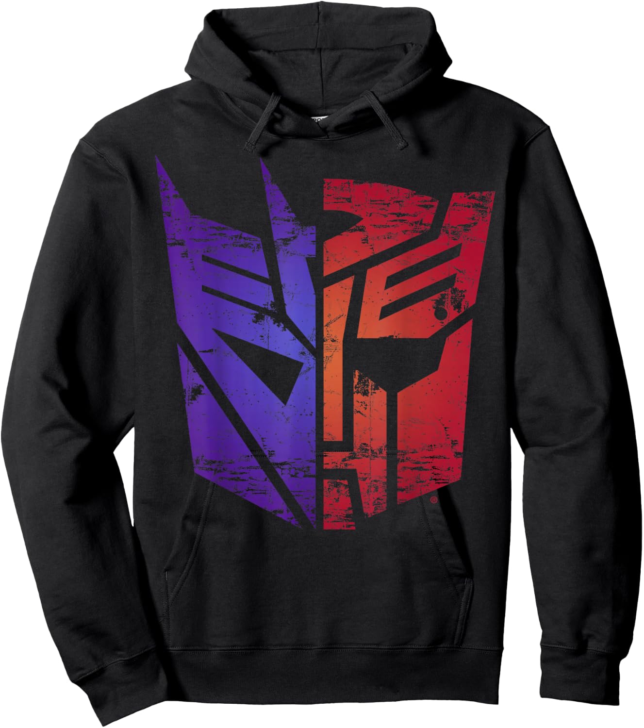 Transformers Decepticon Autobot Split Logo , Black, S Hoodie - Hoodie | Black