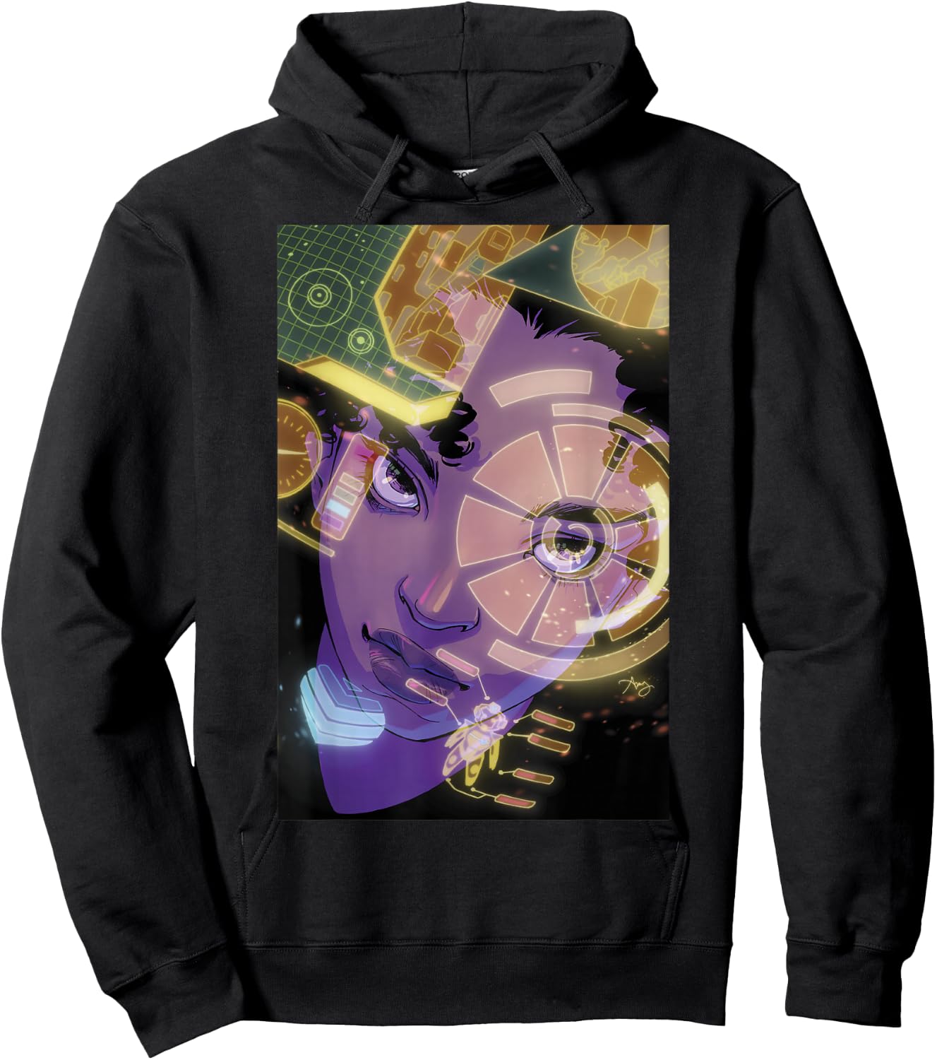 Marvel Ironheart Portrait Poster Hoodie - Hoodie | Black