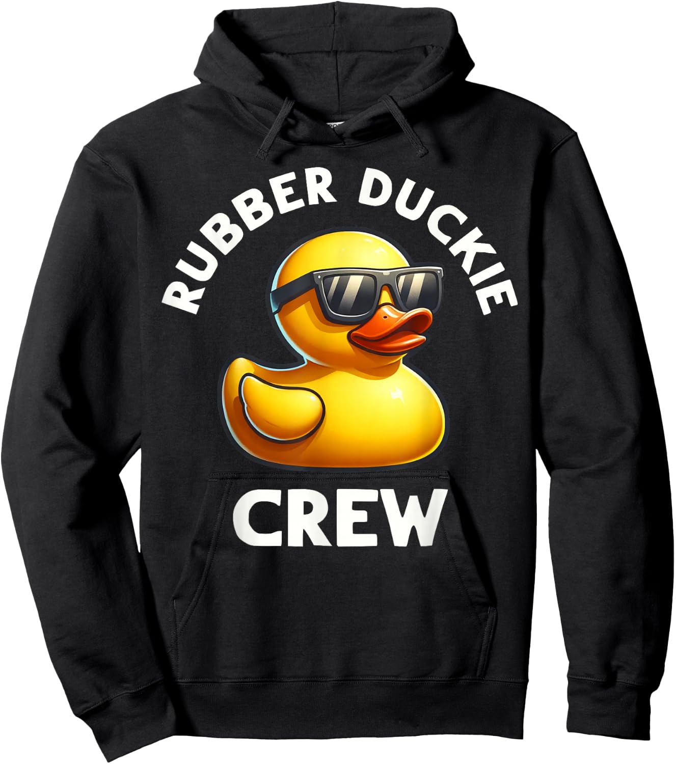 Rubber Duck Funny Quack Yellow Rubber Duckie Crew Graphic Hoodie - Hoodie | Black