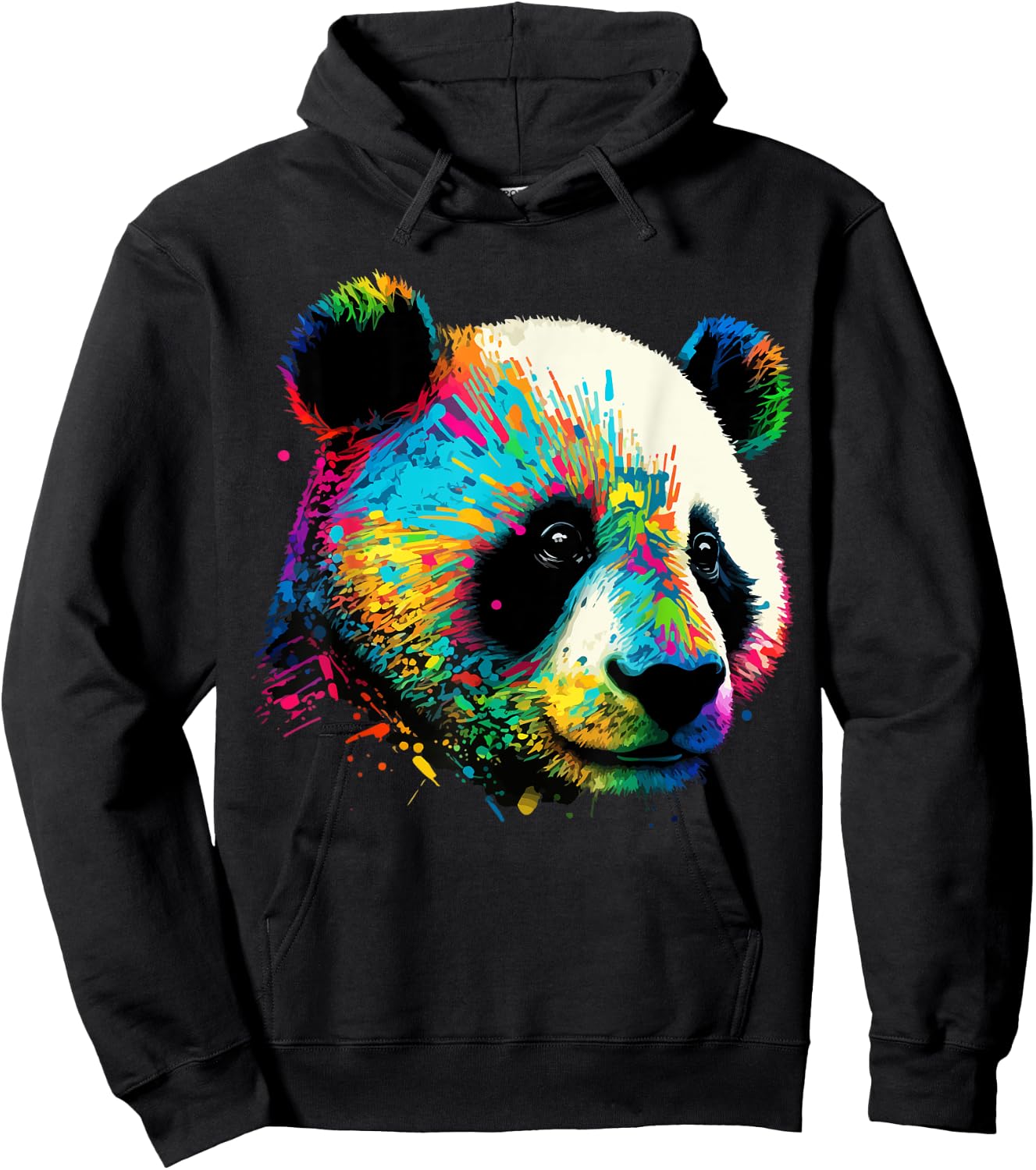 Watercolor Panda Hoodie - Hoodie | Black