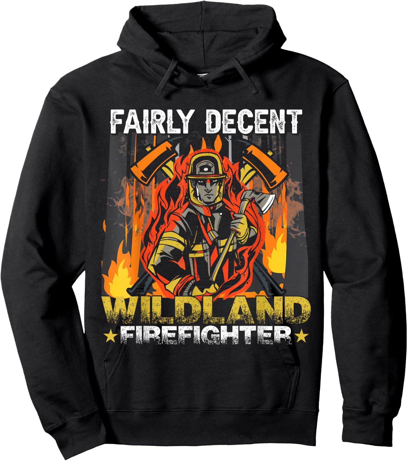 Funny Fire Department Wildland Firefighter Hoodie - Hoodie | Black