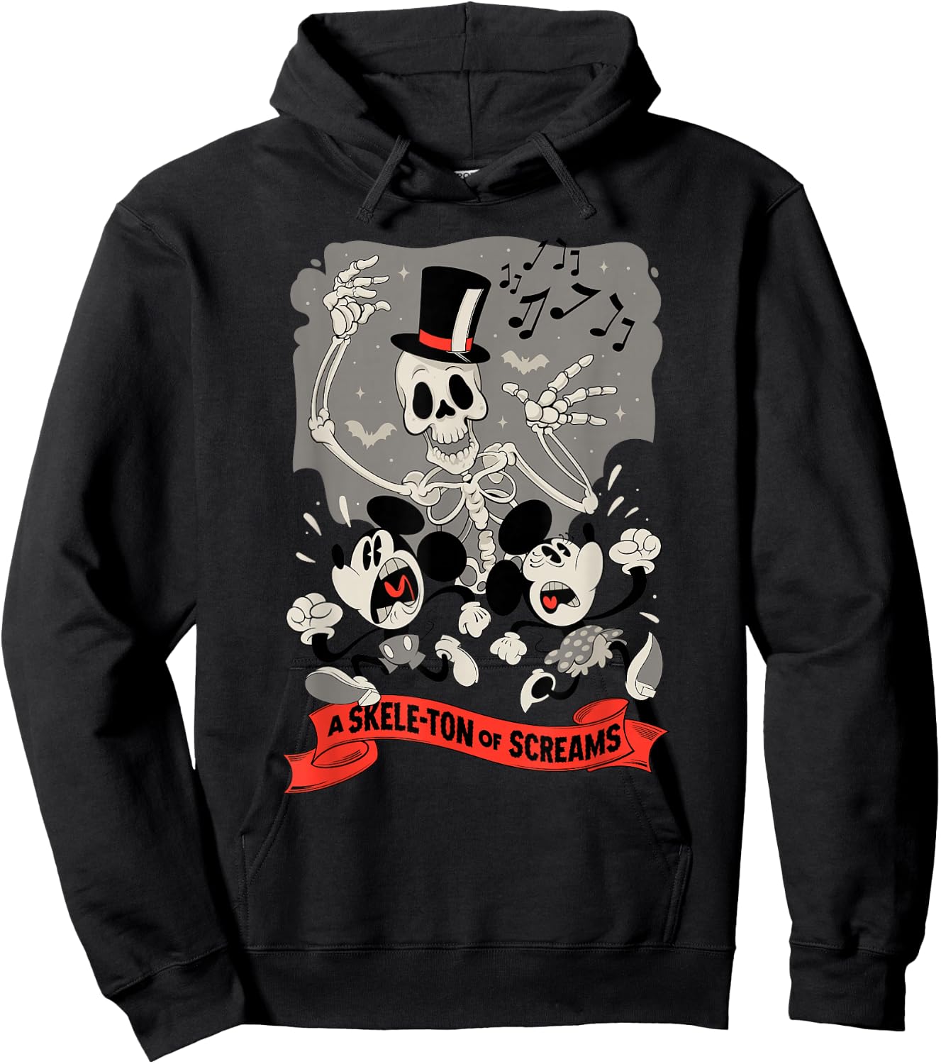 Disney Mickey and Friends Halloween Skele-ton of Screams Hoodie - Hoodie | Black