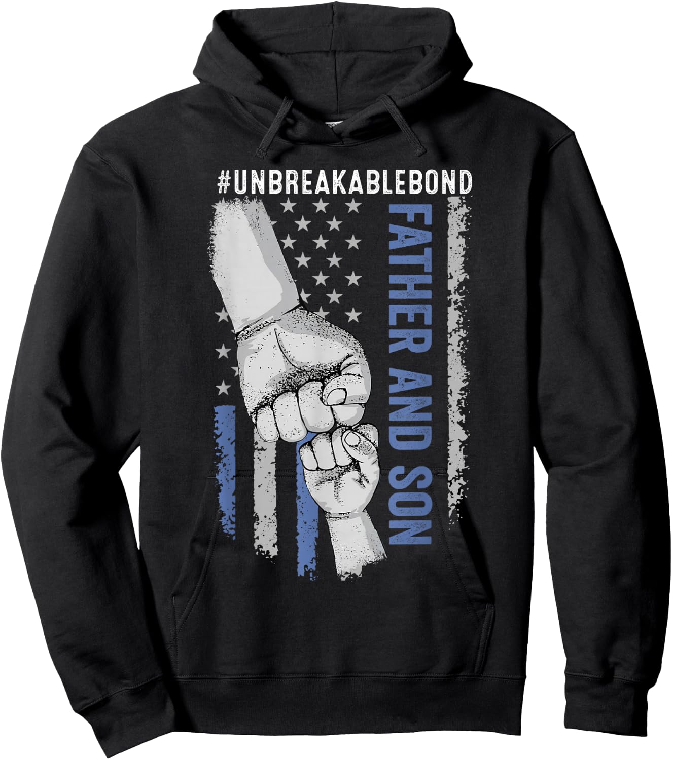 Father Son Unbreakable Bond Flag Hoodie - Hoodie | Black