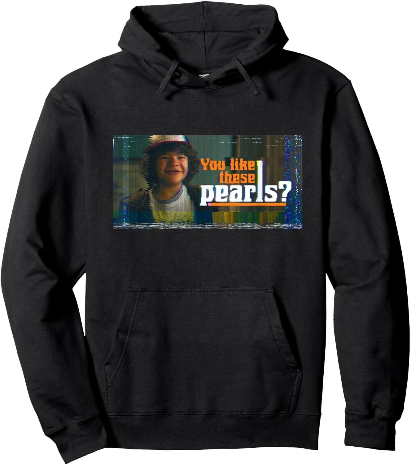 Stranger Things Dustin You Like These Pearls? Hoodie - Hoodie | Black