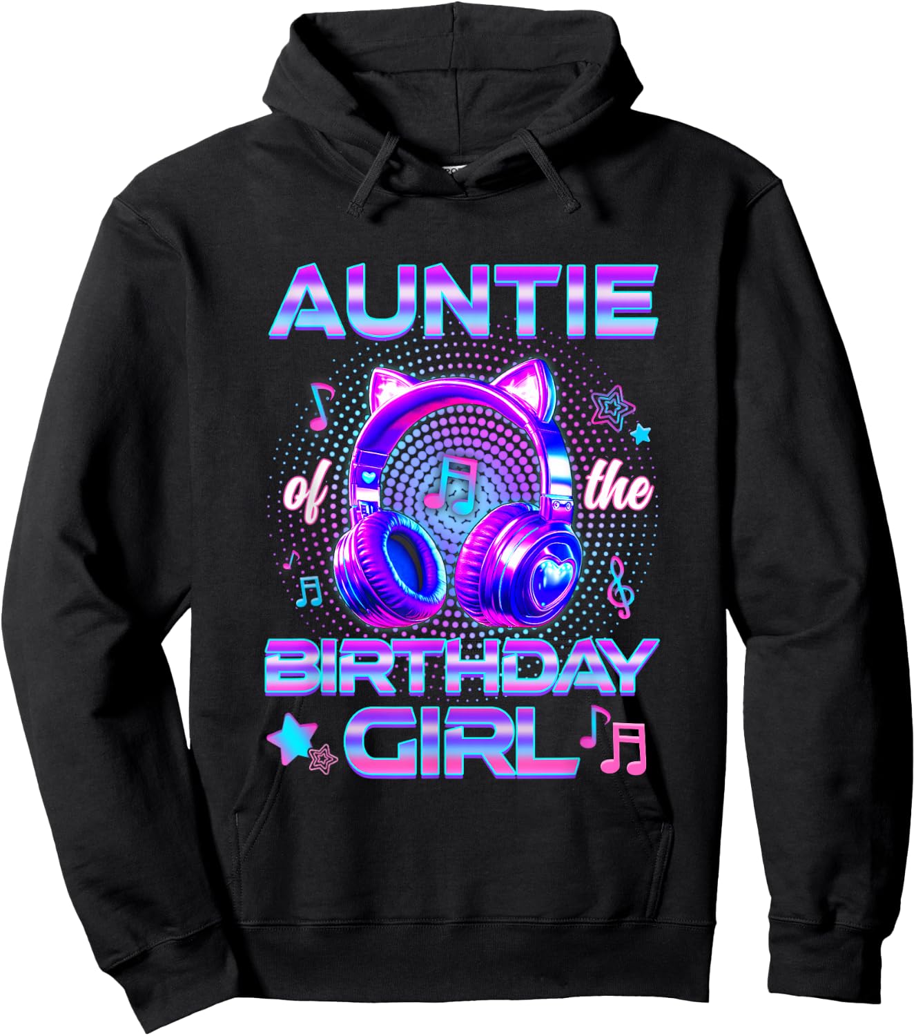 Auntie of The Birthday Girl K-Pop Korean Family Birthday Hoodie - Hoodie | Black