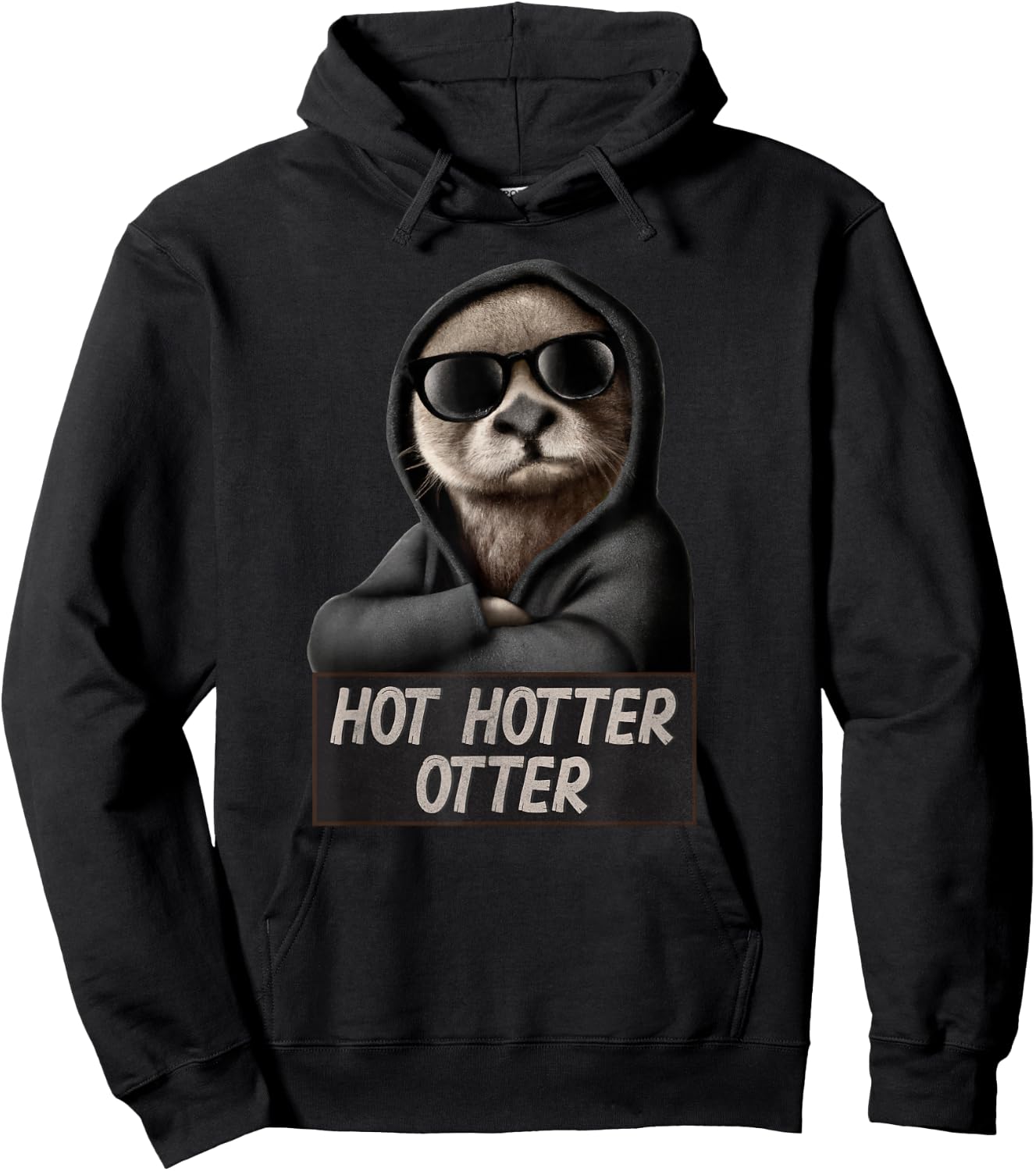 Funny Hot Hotter Otter Otterliebe , black Hoodie - Hoodie | Black