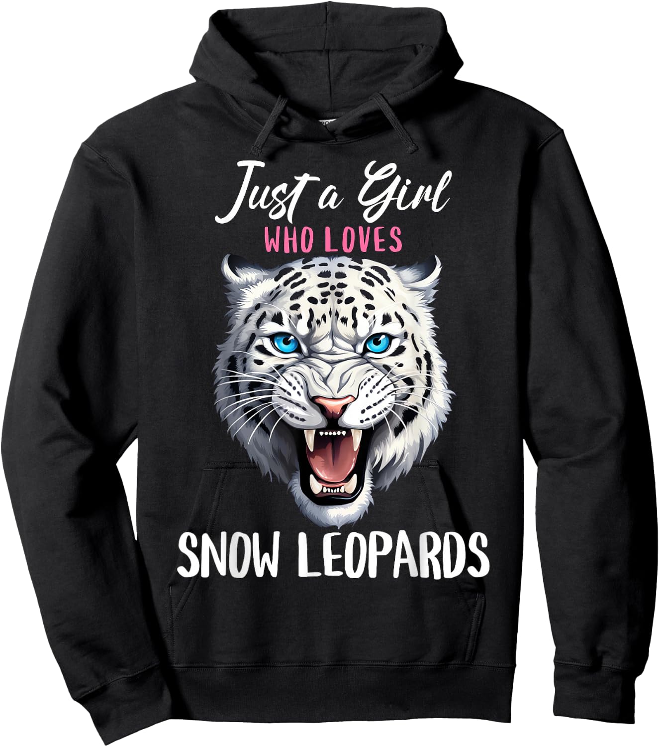 Just A Girl Who Loves Snow Leopards - Wildlife Leopard Lover Hoodie - Hoodie | Black