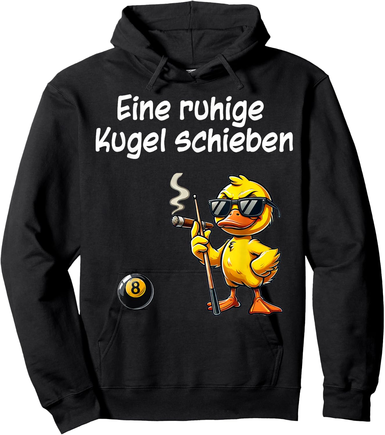 A Quiet Ball Pushing Funny Saying Snooker Billiard , black Hoodie - Hoodie | Black