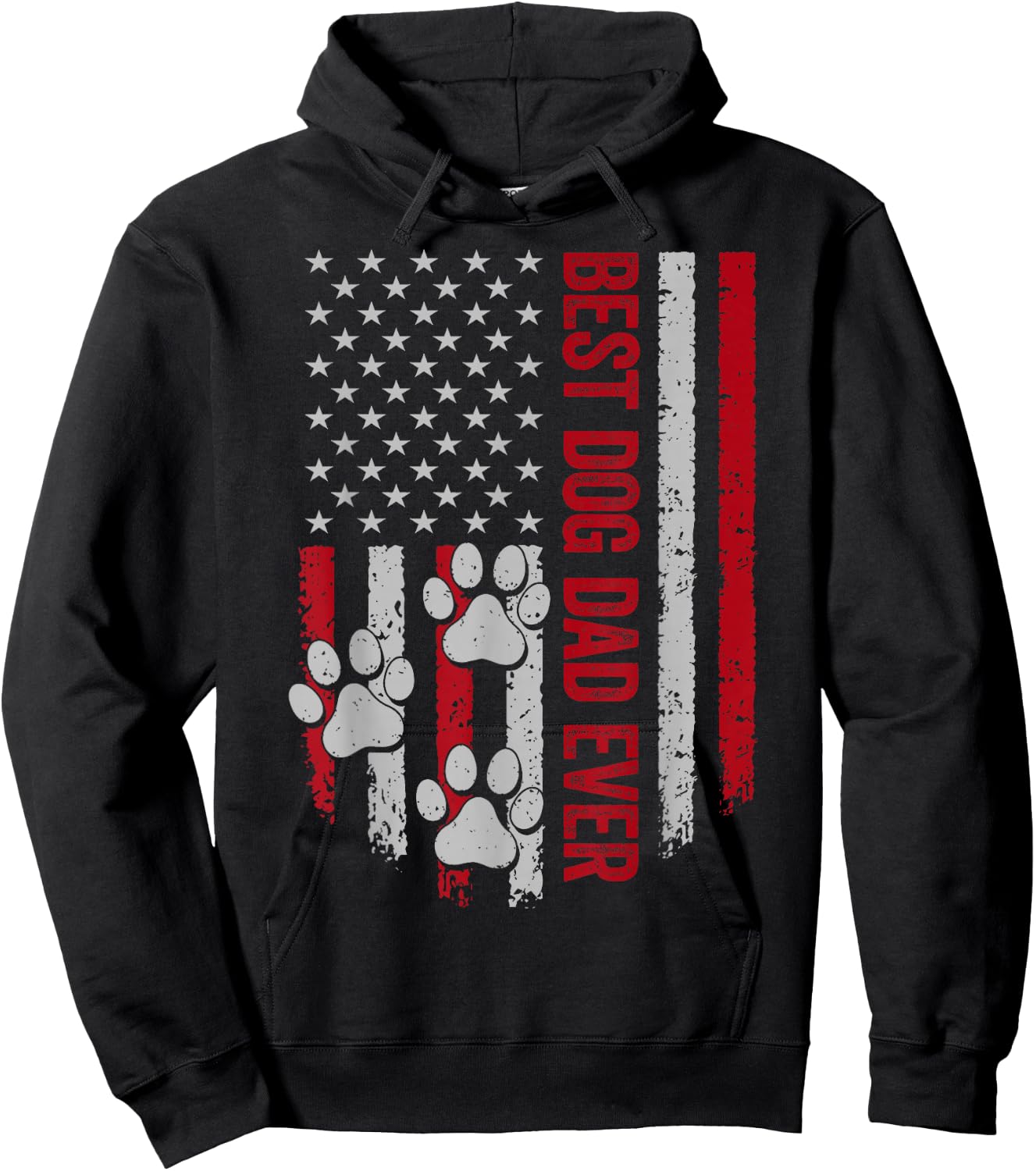 Funny Dad Fathers Day Dog Dad Hoodie - Hoodie | Black