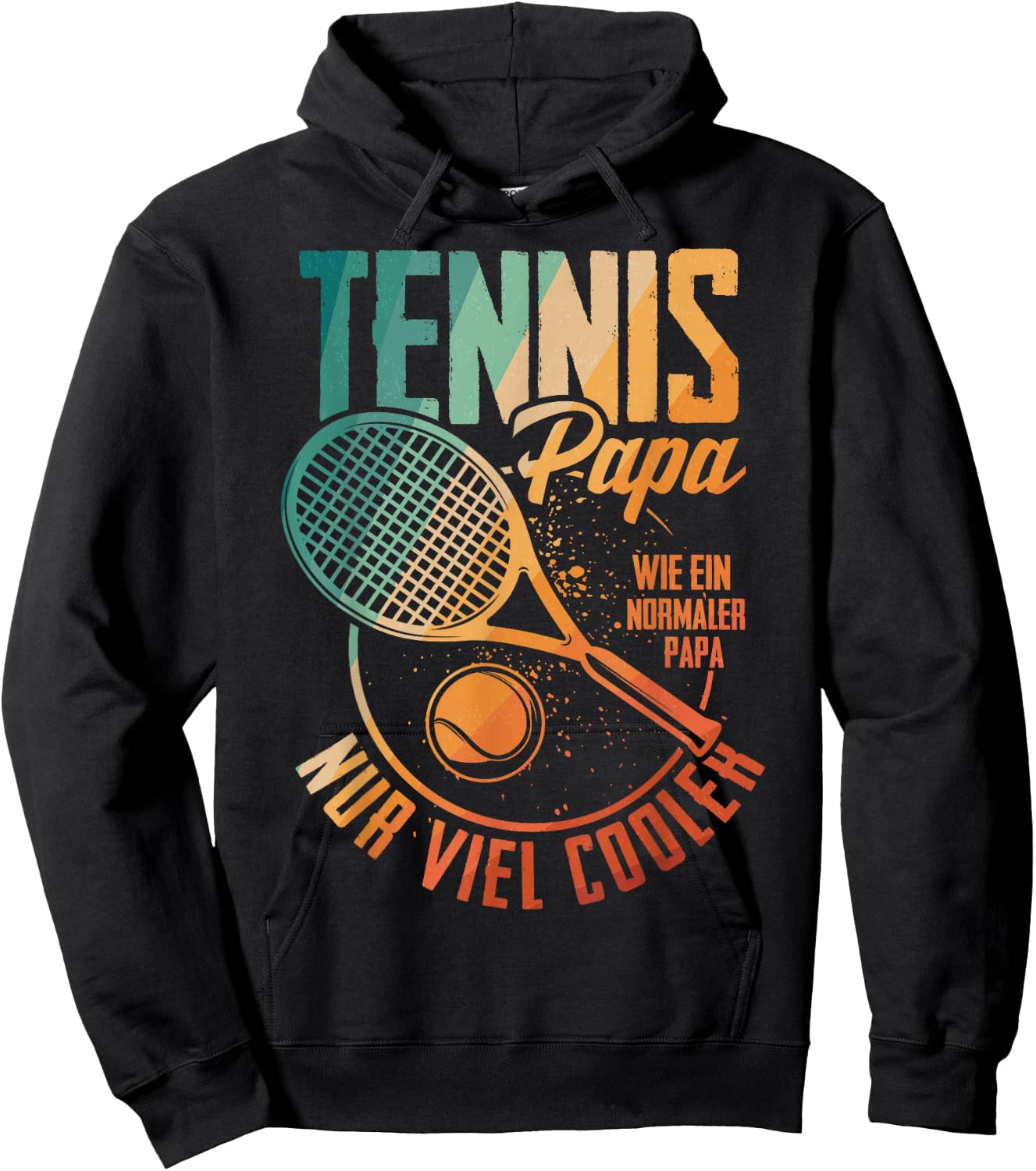Tennis Papa Nur Cooler Vater Tennisspieler Vatertag Hoodie - Hoodie | Black