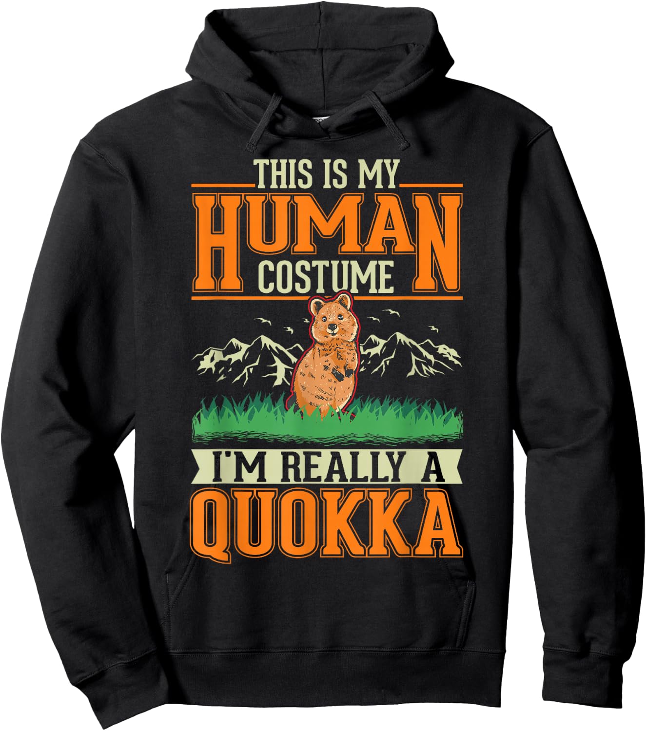 Quokka Human Costume Halloween Quokka Hoodie - Hoodie | Black