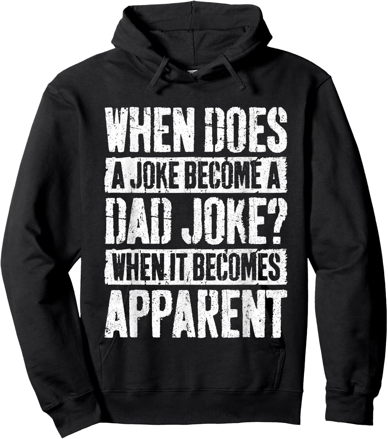 When Does A Joke Become A Dad Joke Shirt Men Fathers Day Hoodie - Hoodie | Black