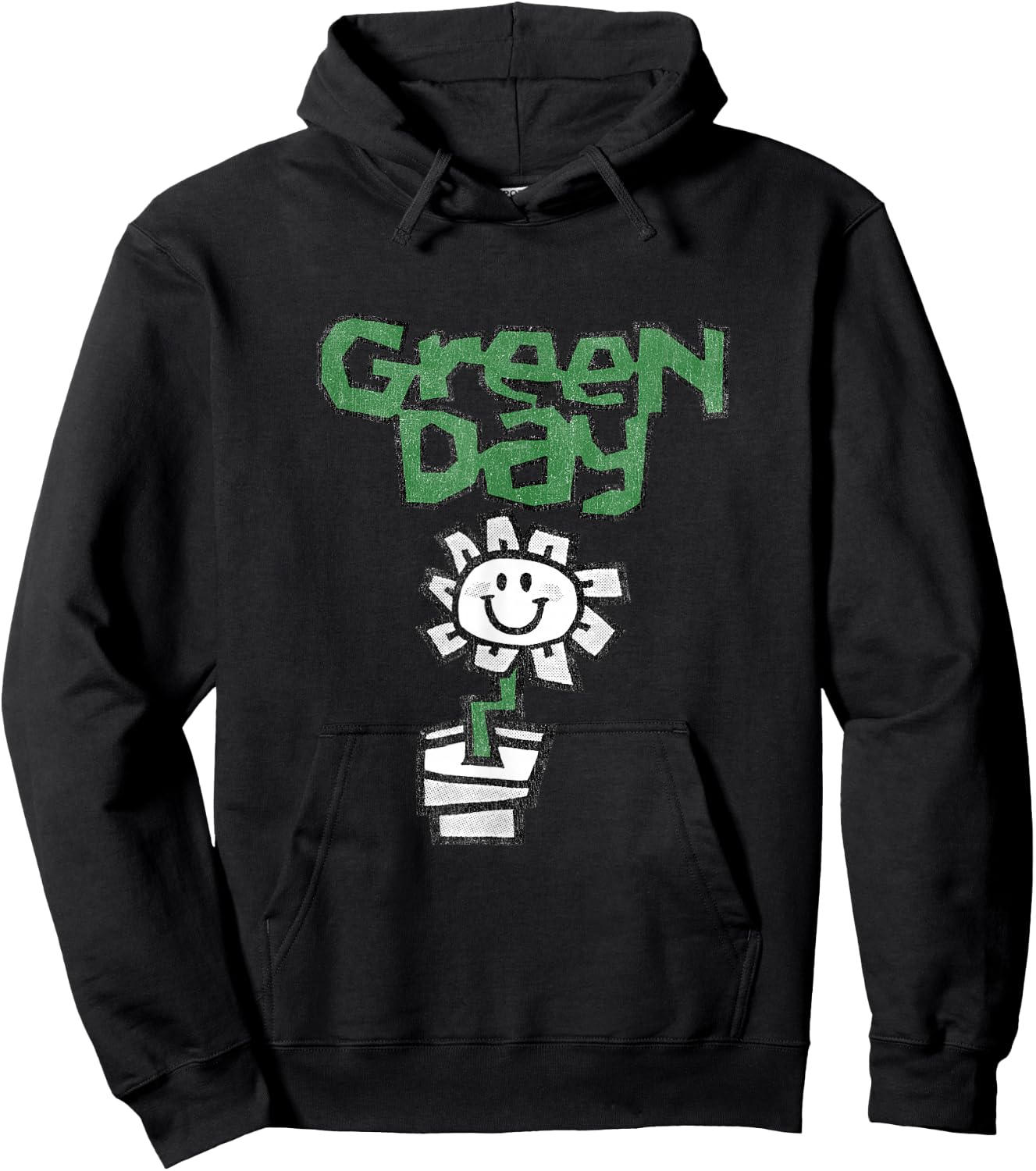 Green Day Flower Pot , black Hoodie - Hoodie | Black
