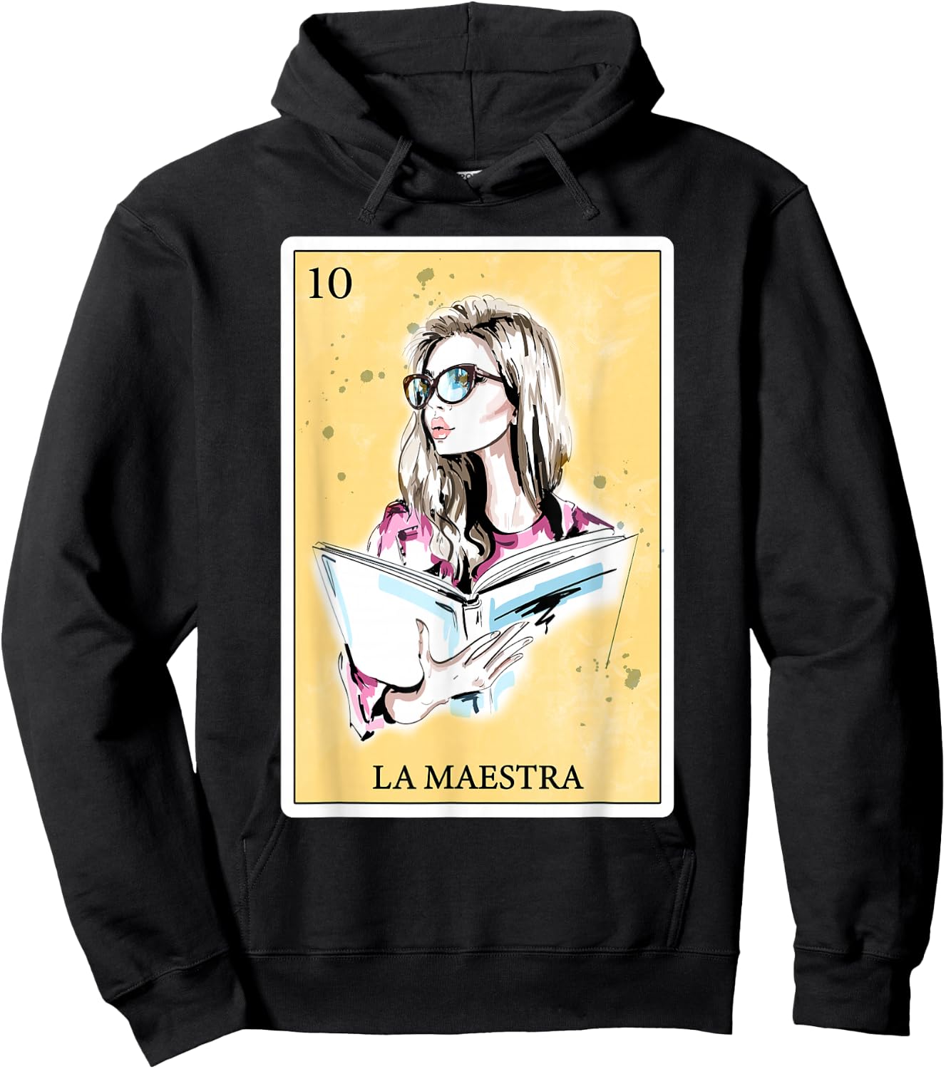 Funny Spanish-Mexican Bingo Gifts for Teacher - La Maestra Men Women Hoodie - Hoodie | Black