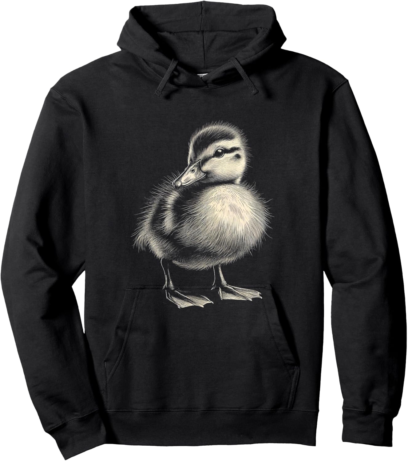 Cute Baby Duck Graphic Duckling Art Design Hoodie - Hoodie | Black