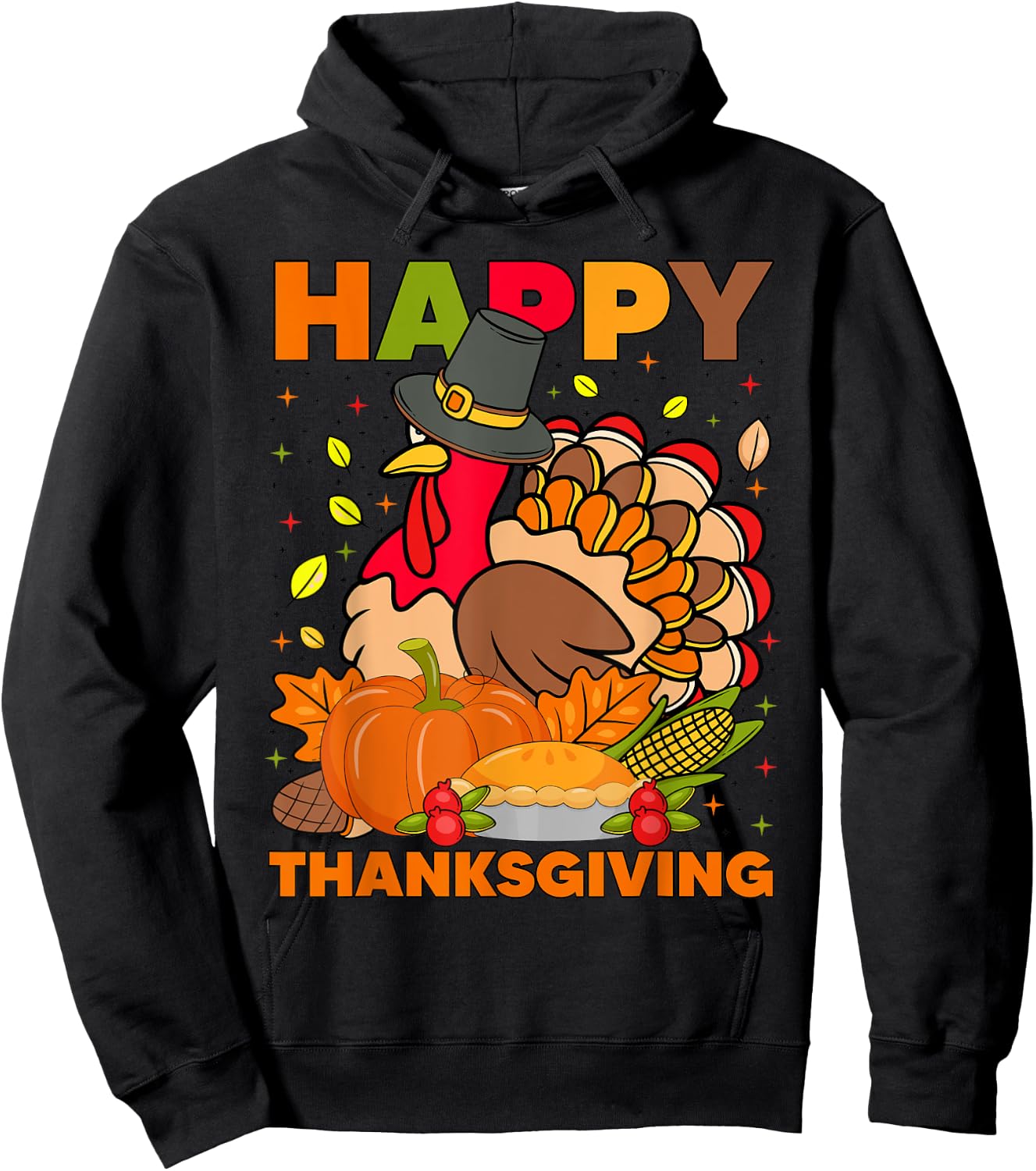 Happy thanksgiving for turkey day family dinner Hoodie - Hoodie | Black