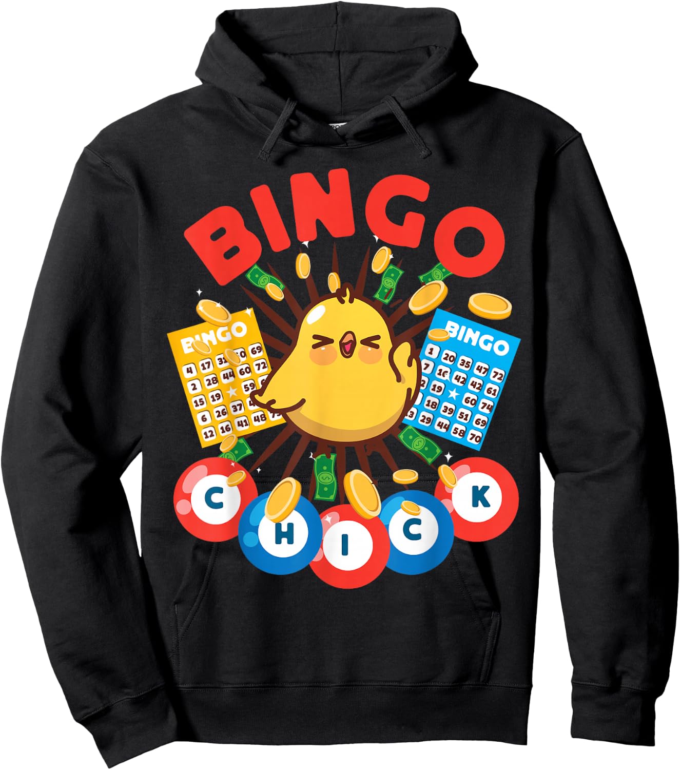 Bingo Player Chicken Girl Bingo Chick Hoodie - Hoodie | Black