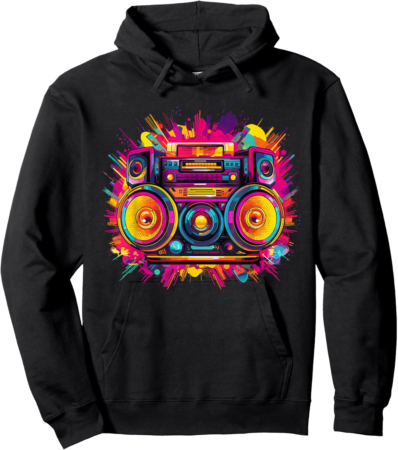 80s Outfit Party Carnival Pop Art Costume Fancy Dress 80s , black Hoodie - Hoodie | Black