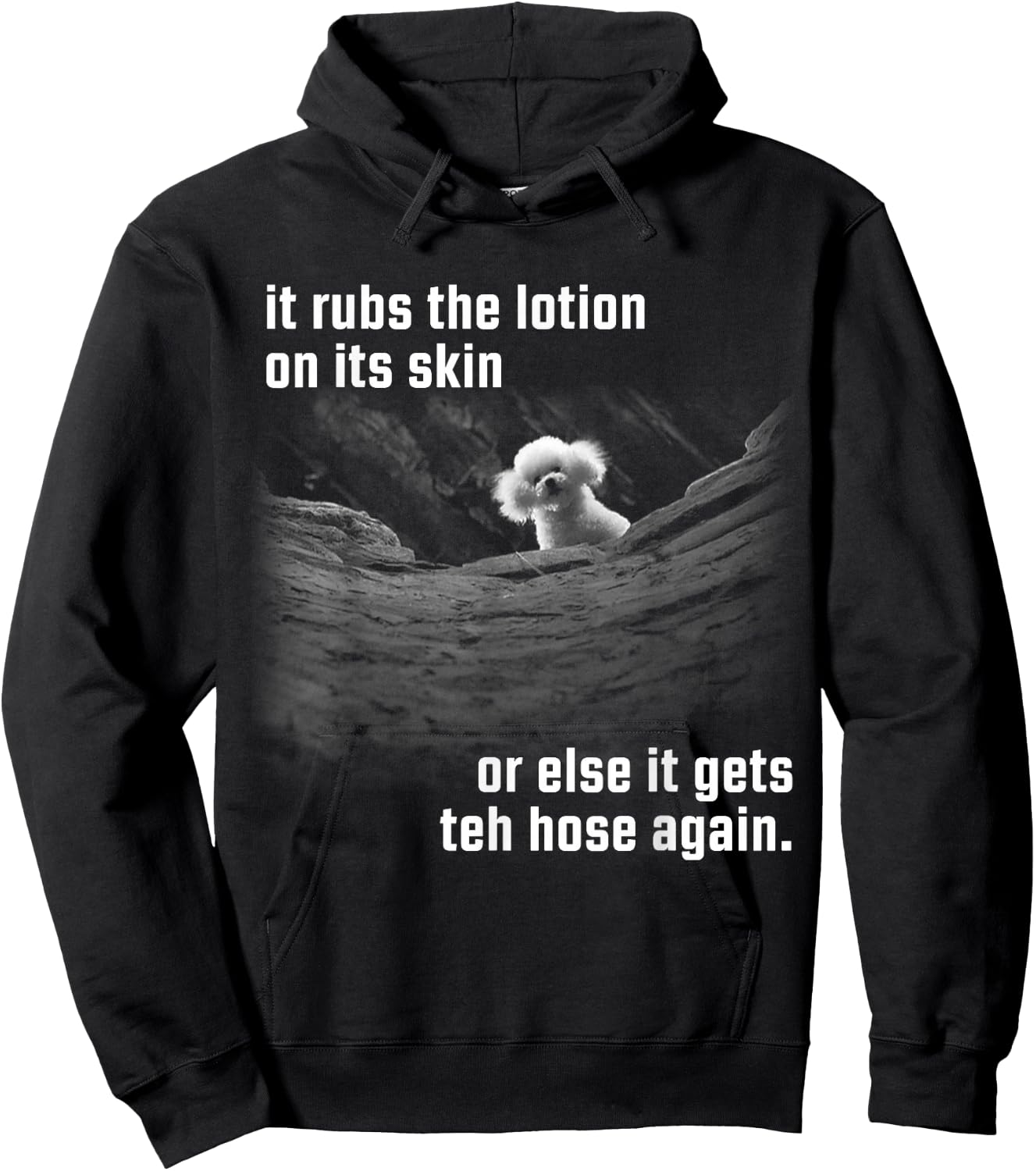 It Rubs The Lotion On Its Skin Or Else Gets The Hose Again Hoodie - Hoodie | Black
