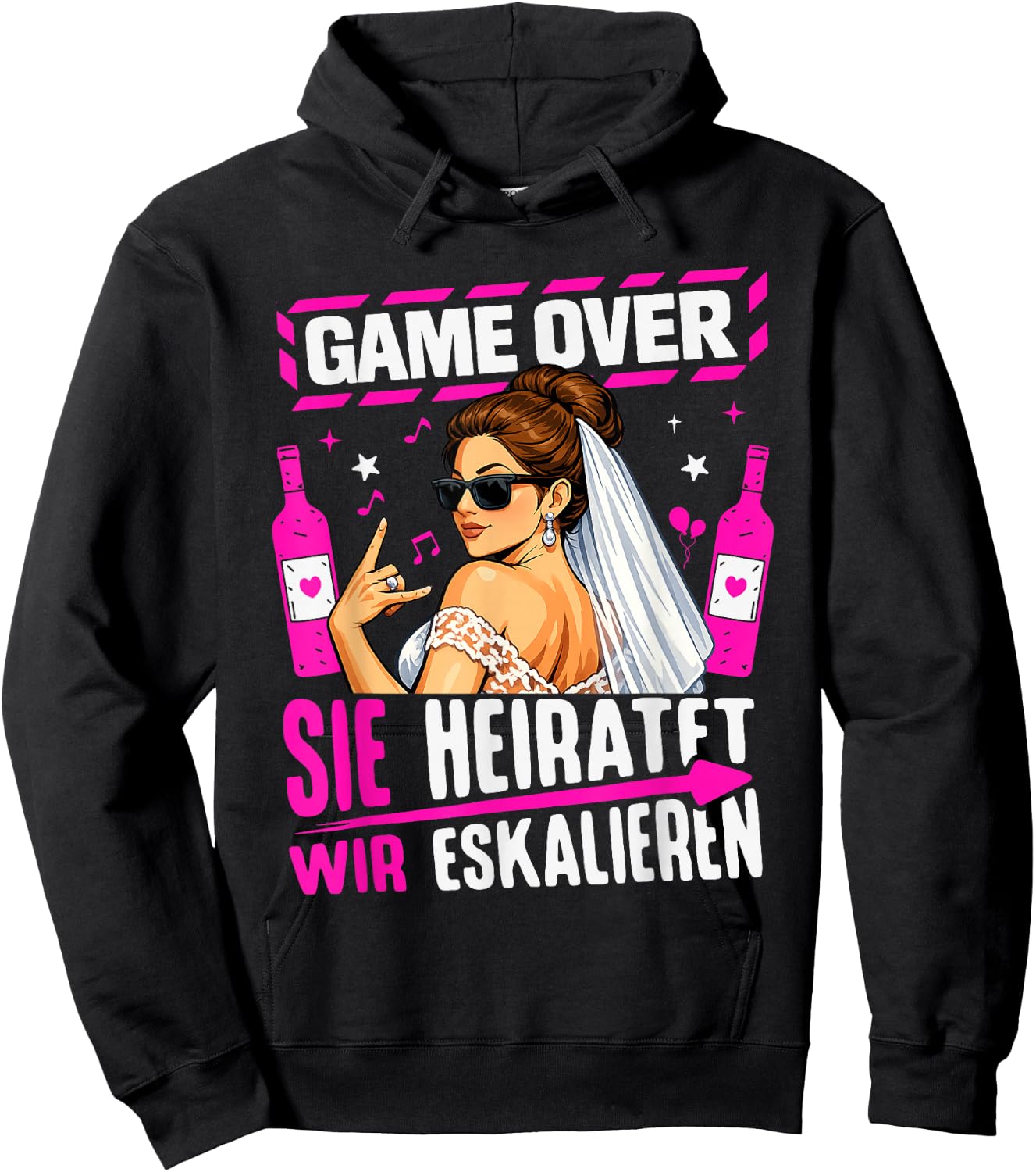 JGA Frauen Junggesellenabschied Team Braut Poltern Hoodie - Hoodie | Black