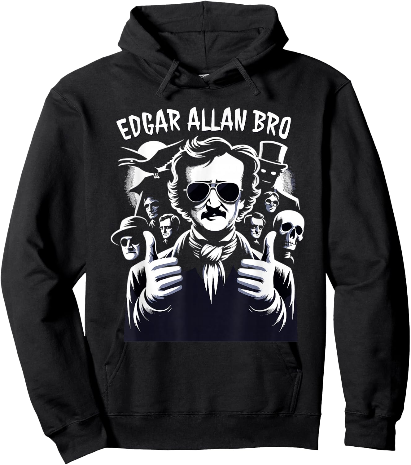 Edgar Allan Poe Raven Gothic Literature Macabre Poetry Hoodie - Hoodie | Black