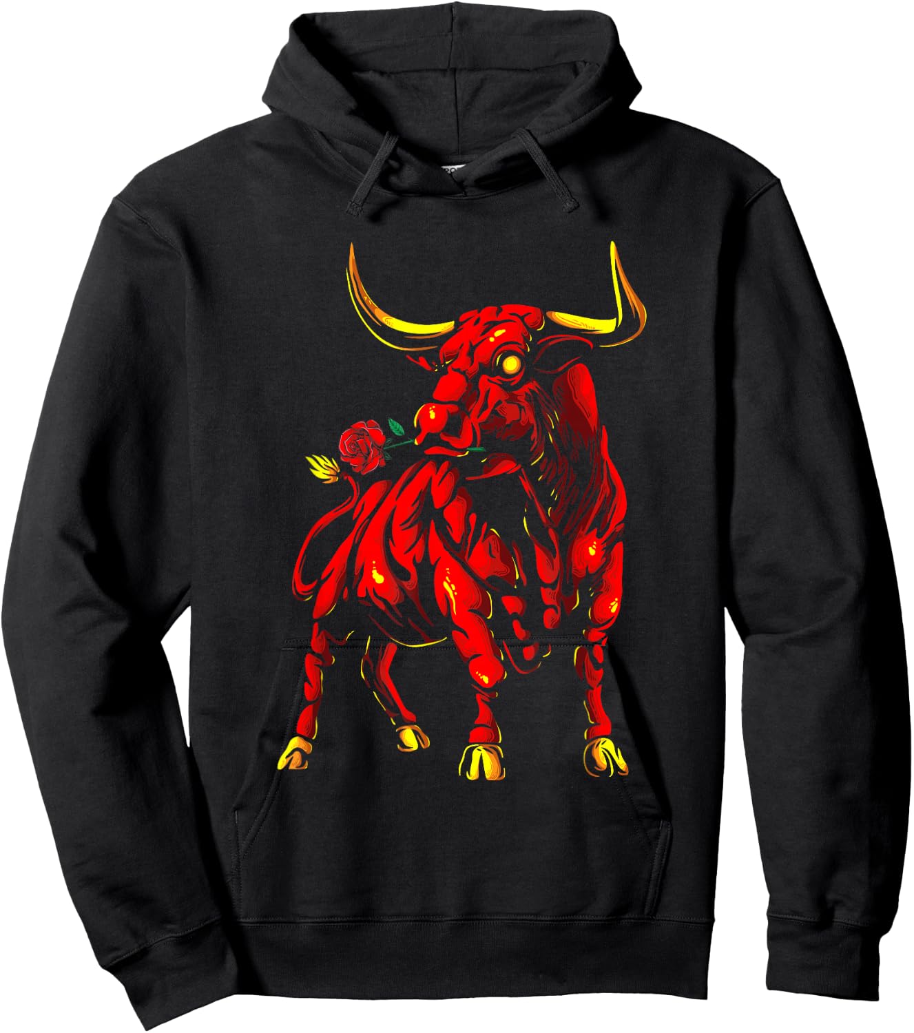 Stier mit Rose | Spanischer Stierkampf | Stierreiten Hoodie - Hoodie | Black