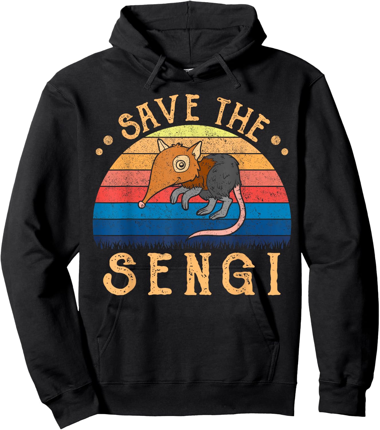 Elephant Shrew Jumping Shrew Sengi Hoodie - Hoodie | Black